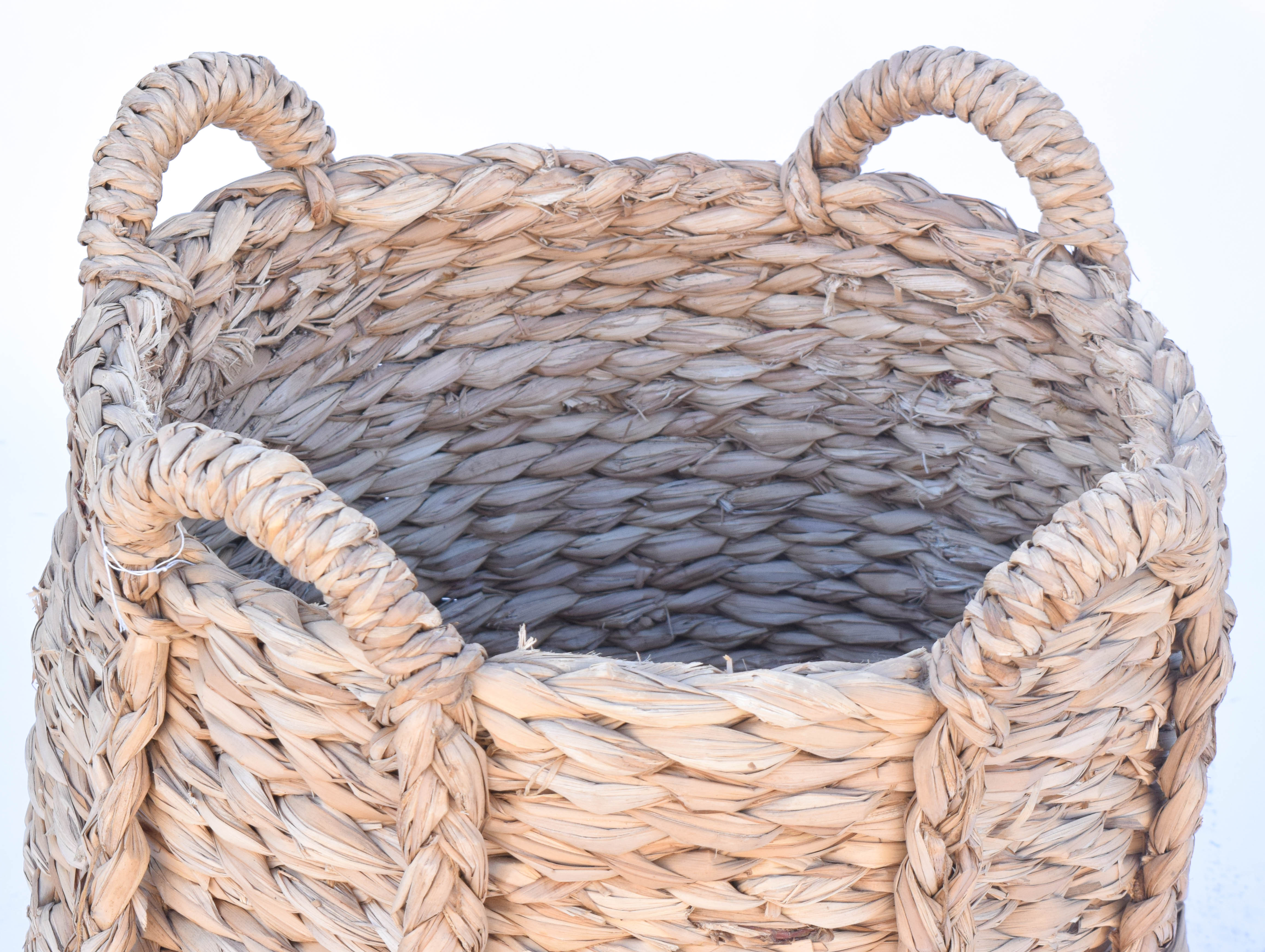 Restoration Hardware Woven Four Handle Seagrass Basket