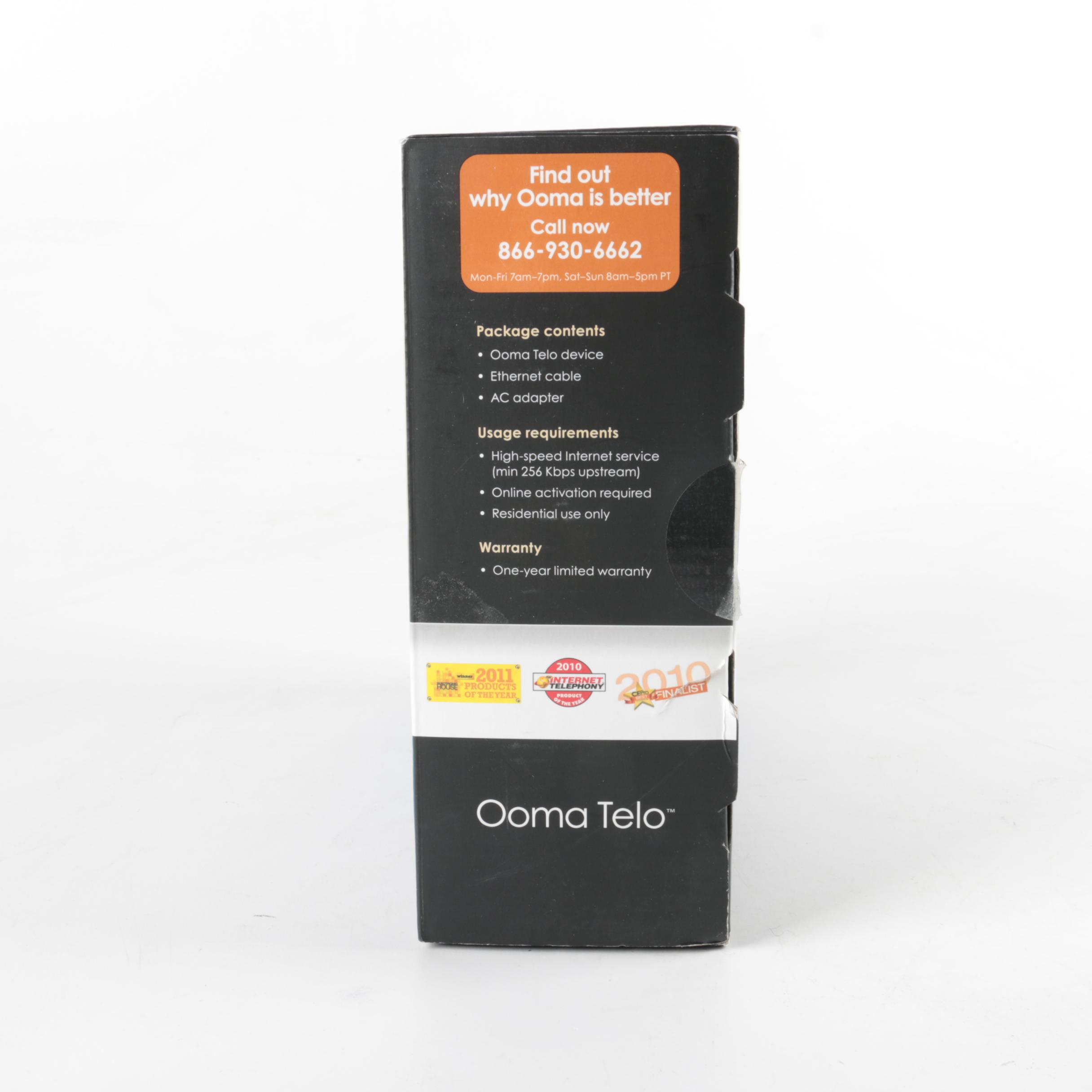 "Ooma Telo" Phone Service with Power Cord and Packaging