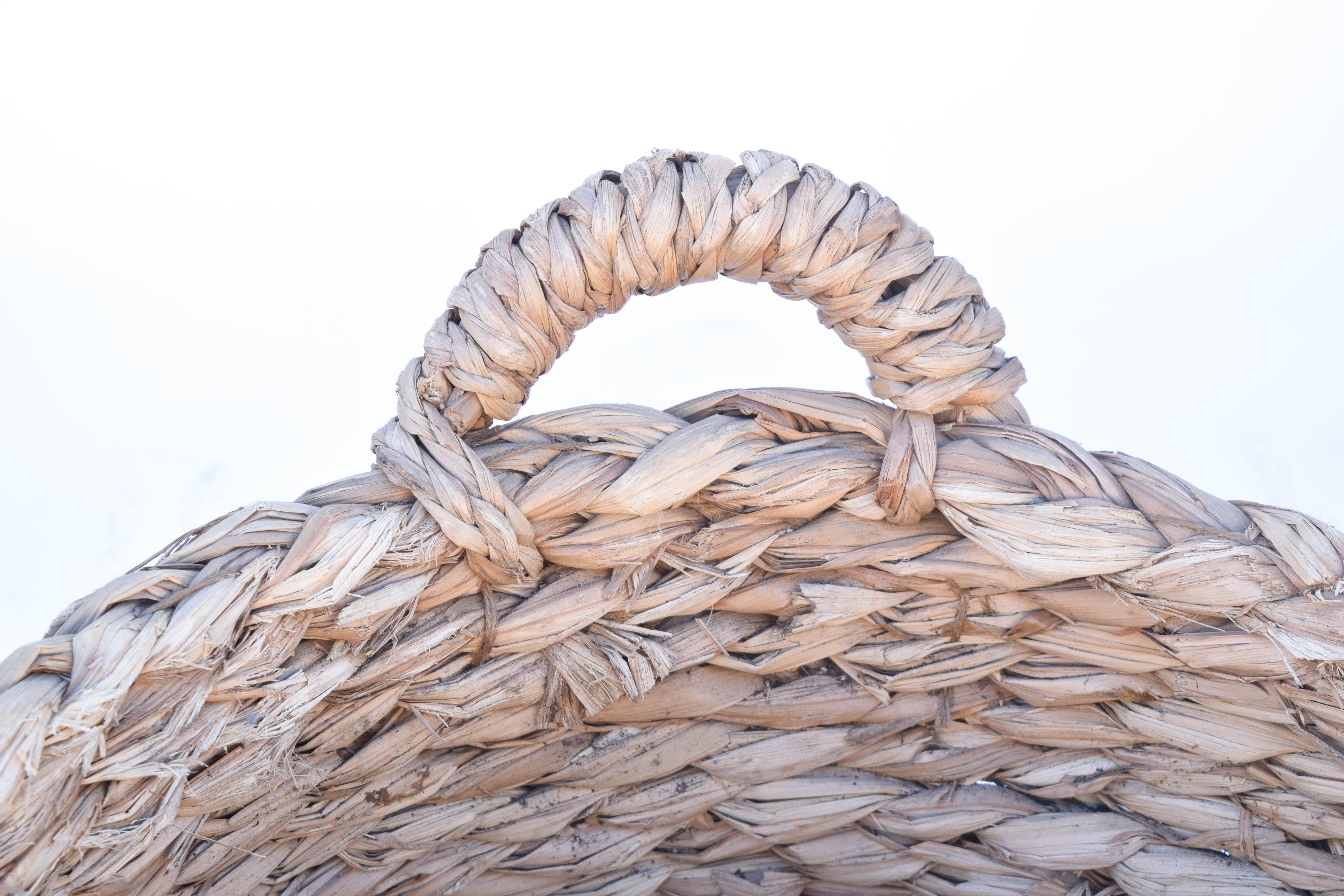 Restoration Hardware Woven Four Handle Seagrass Basket