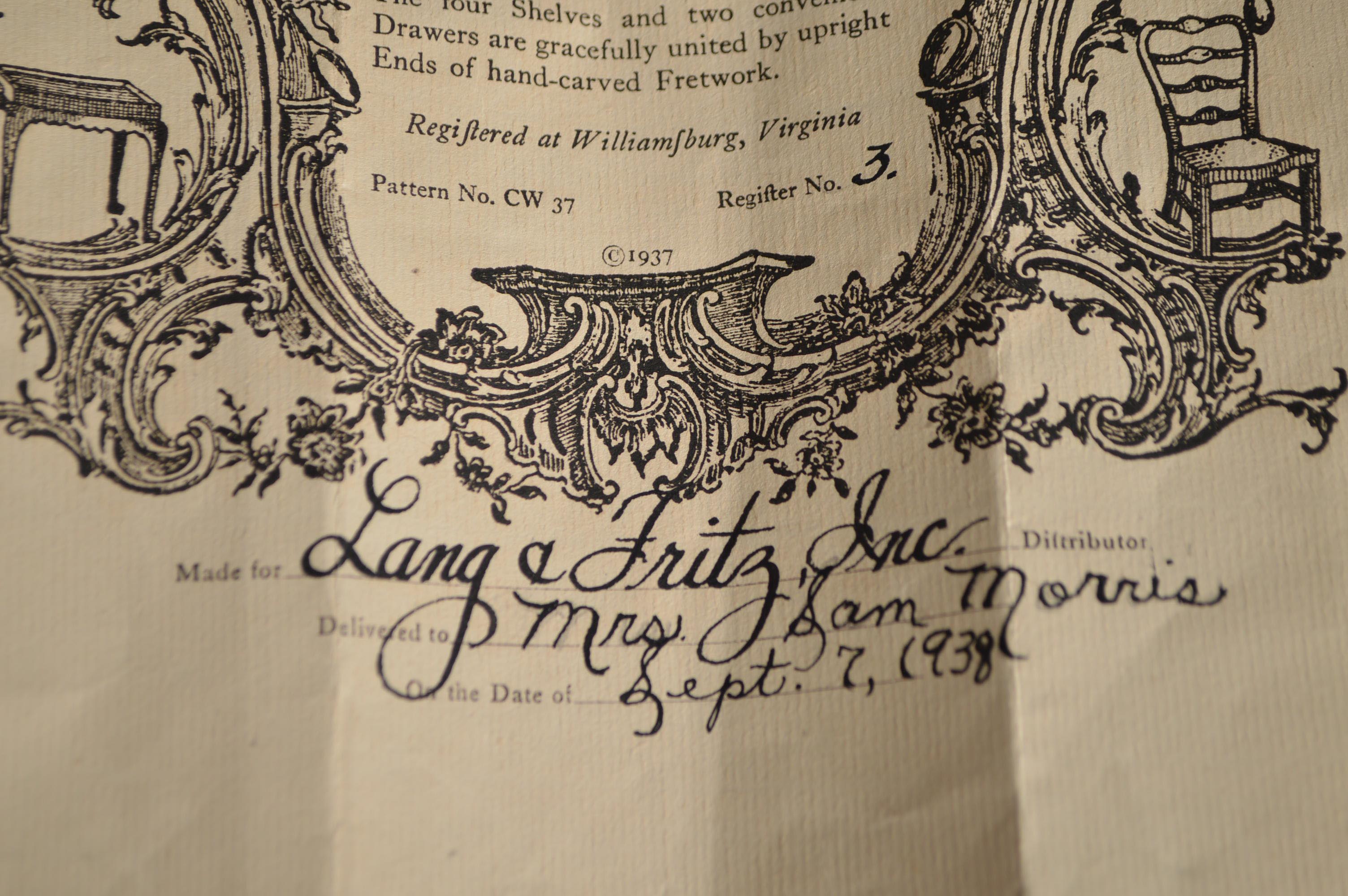 Vintage Colonial Williamsburg Wall Shelf by Kittinger