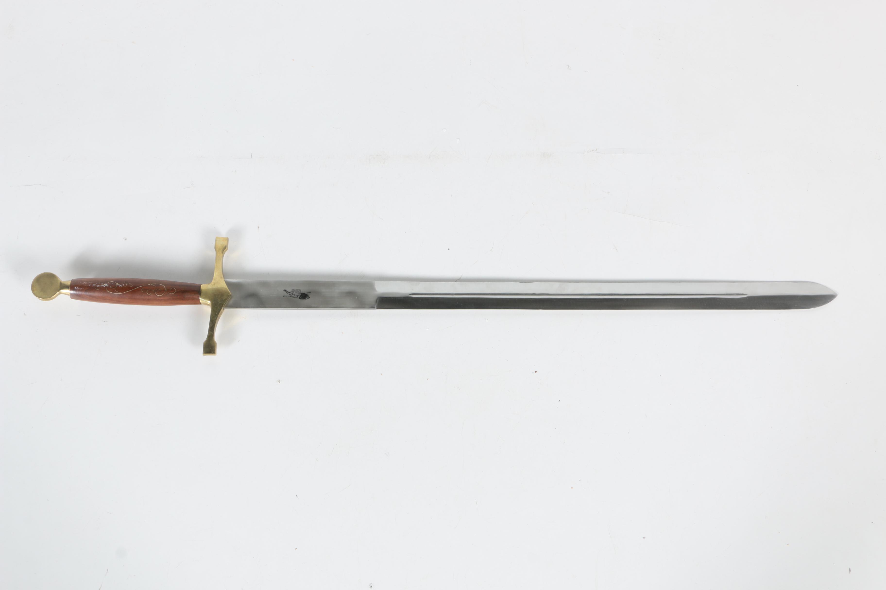 Pakistani Stainless Steel Long Sword with Leather Sheath