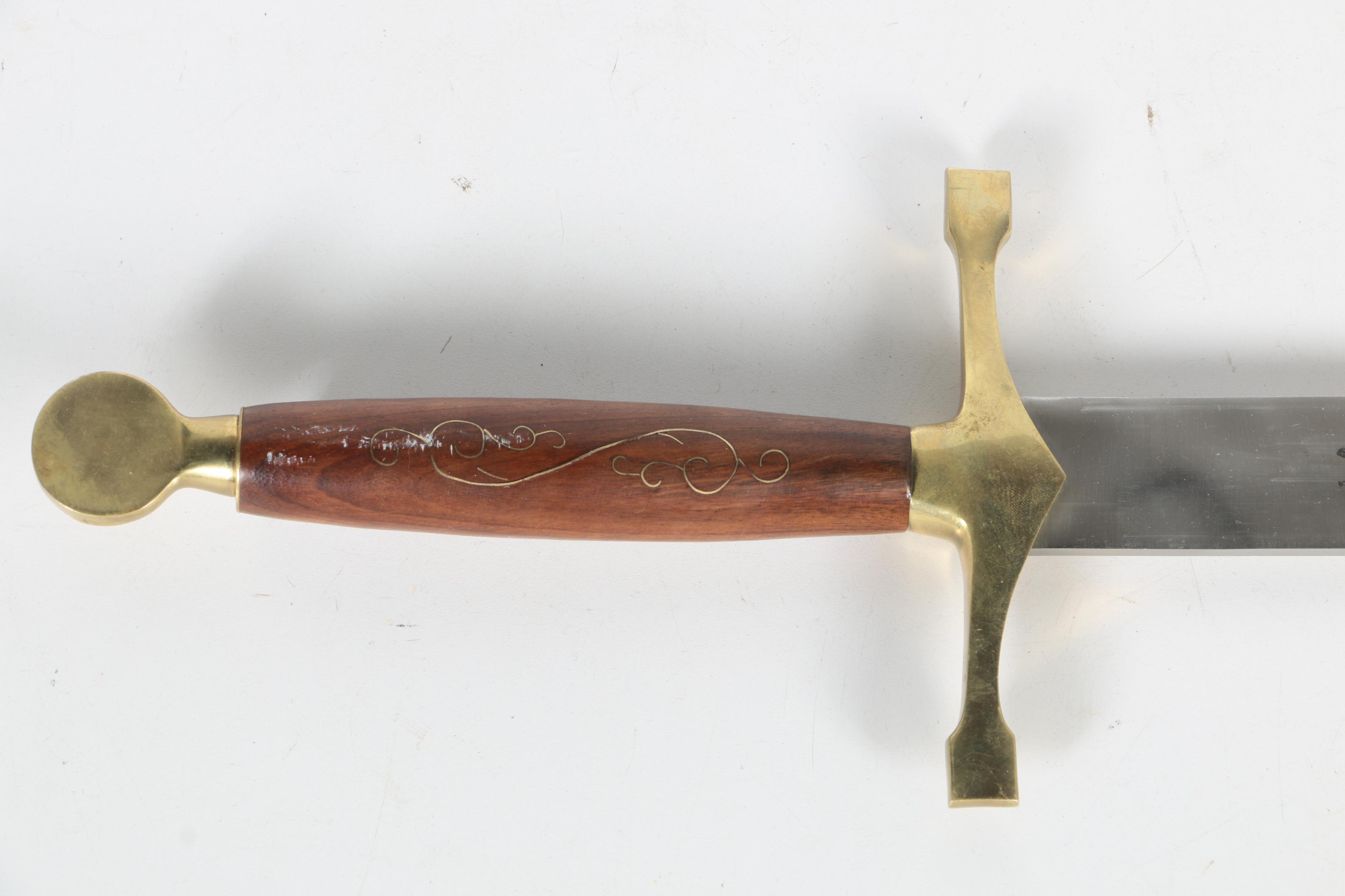 Pakistani Stainless Steel Long Sword with Leather Sheath