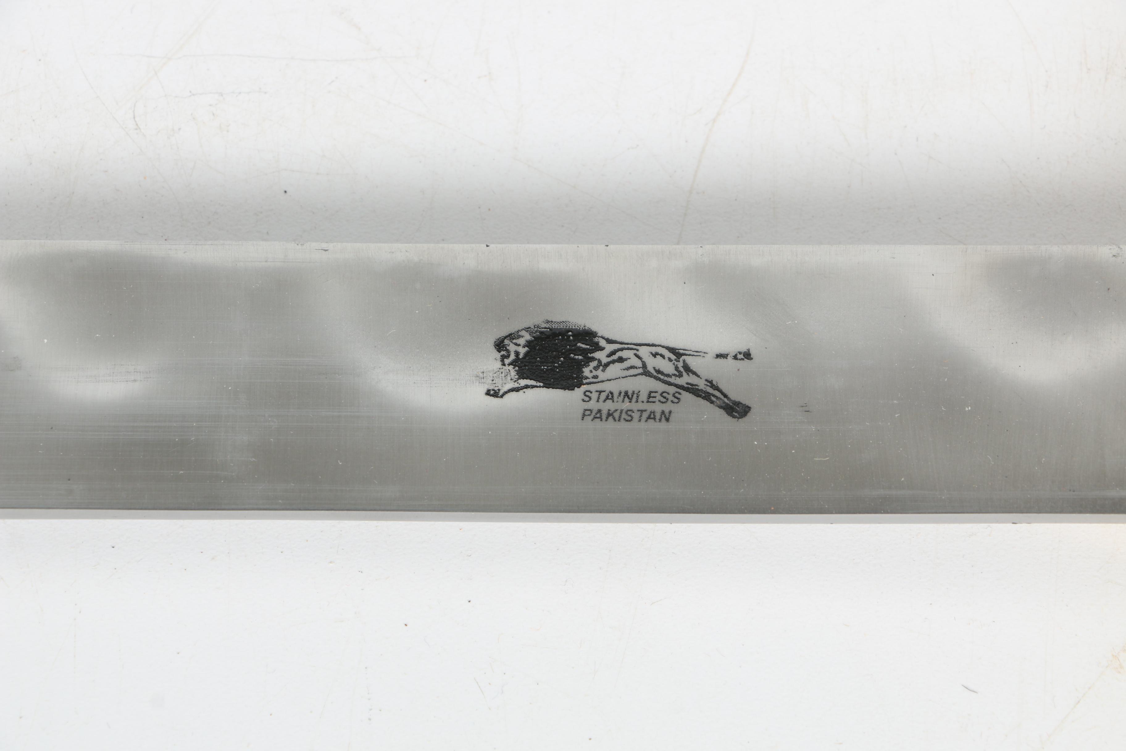 Pakistani Stainless Steel Long Sword with Leather Sheath