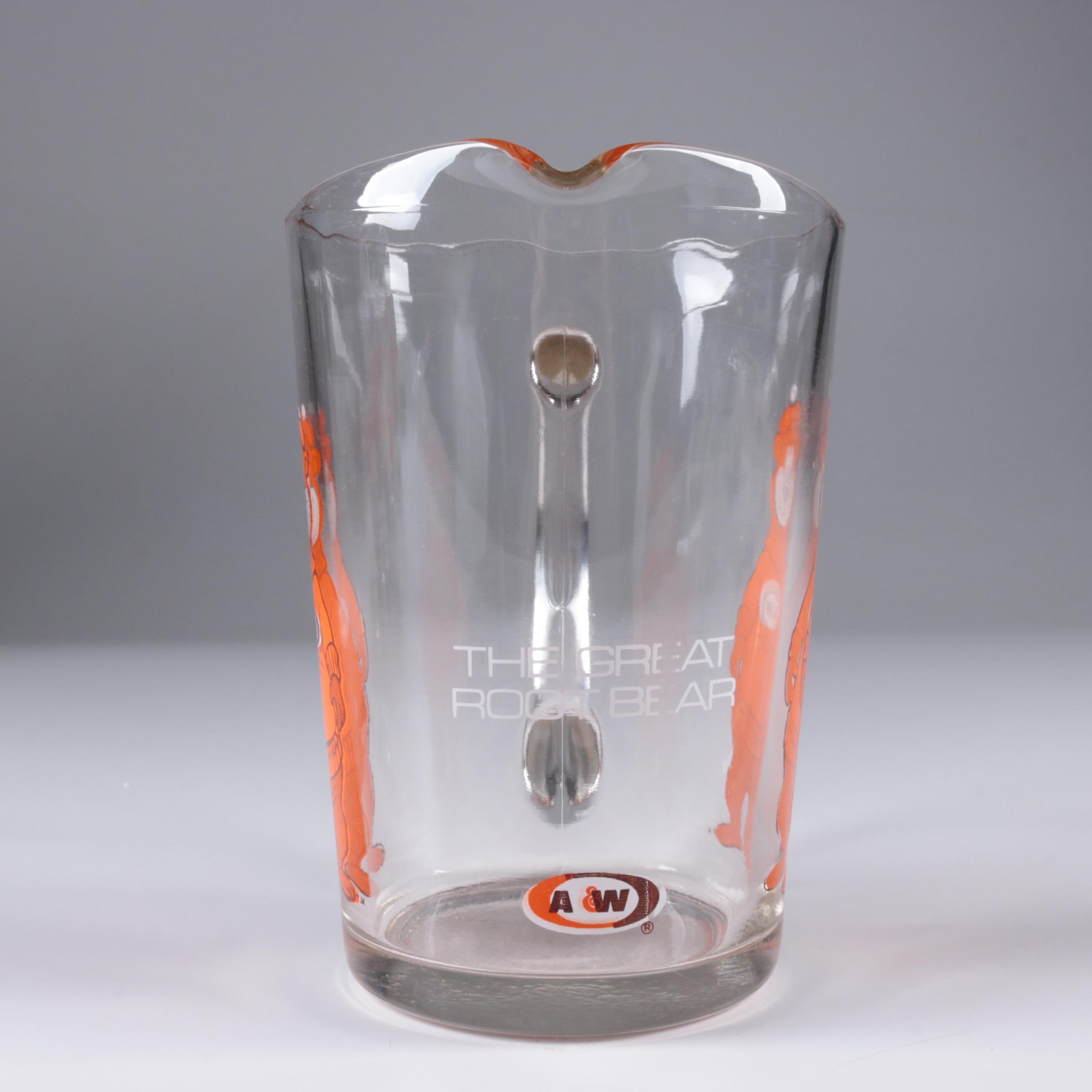 Vintage A&W Restaurant "Rooty" Glasses and Pitcher