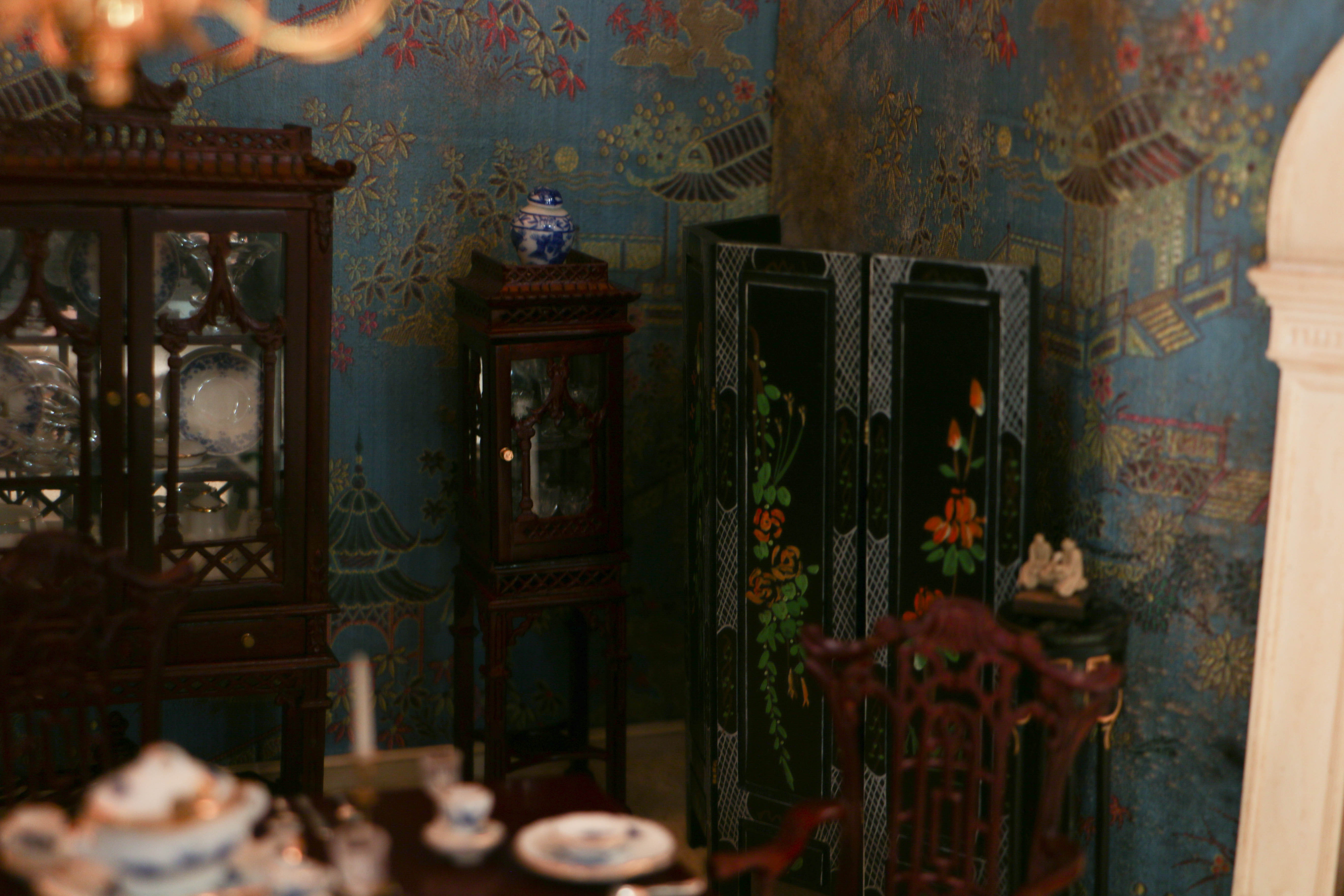 Vintage Miniature Chinoiserie Dining Room From The Charles Tebelman Collection