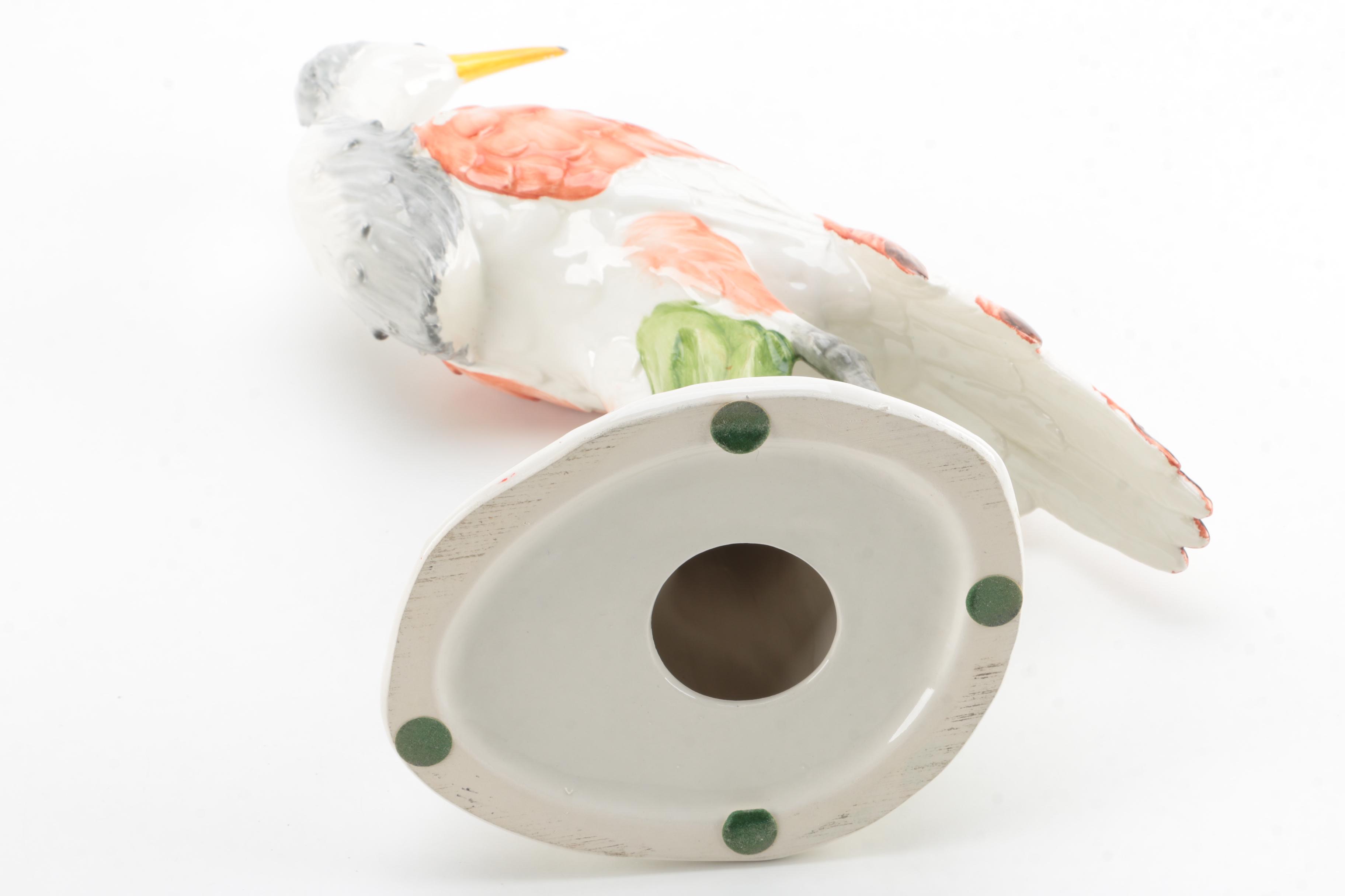 Pair of Ceramic Crane Figurines