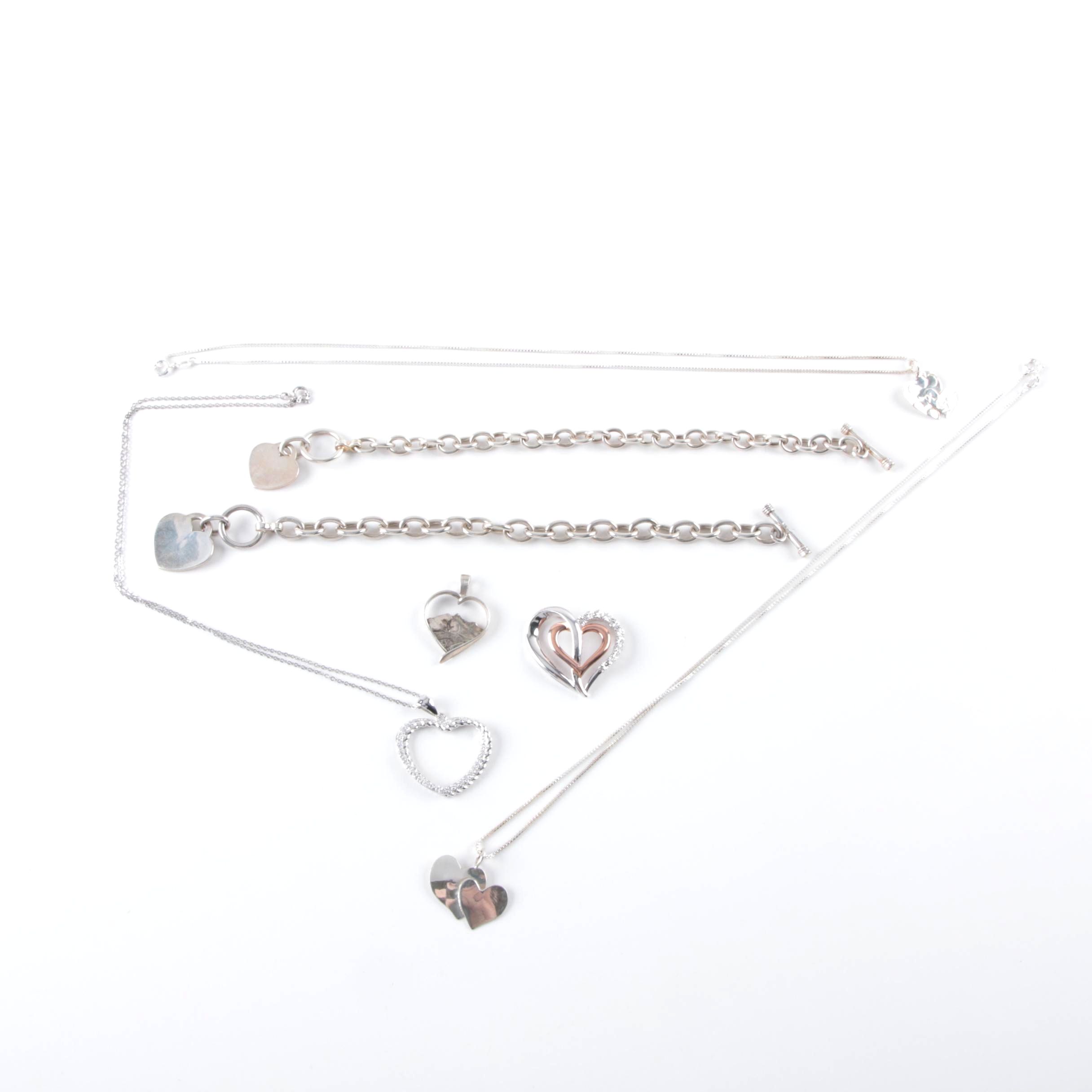 Sterling Silver Heart Themed Jewelry