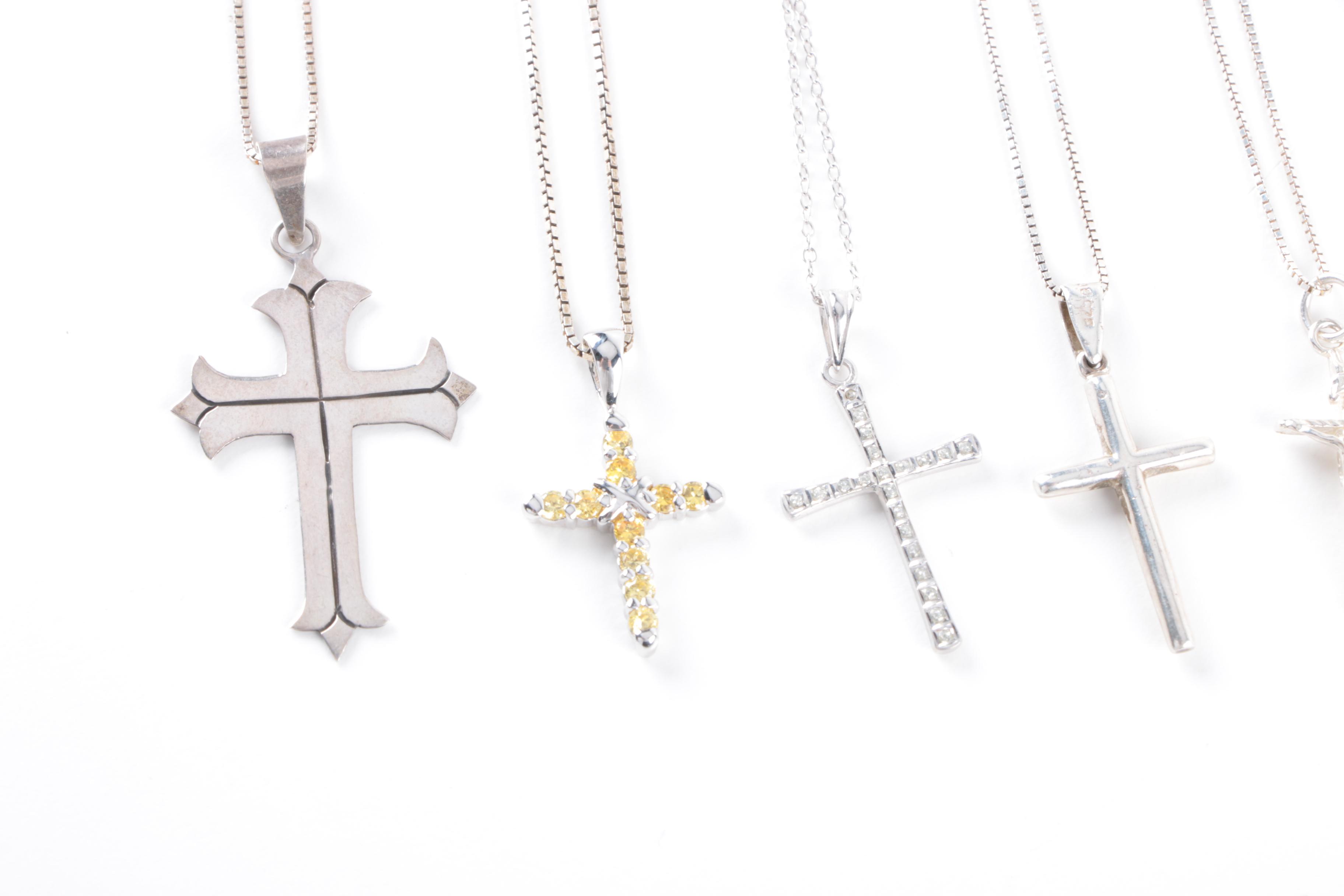 Sterling Silver Religious Necklaces, Earrings and Pendants