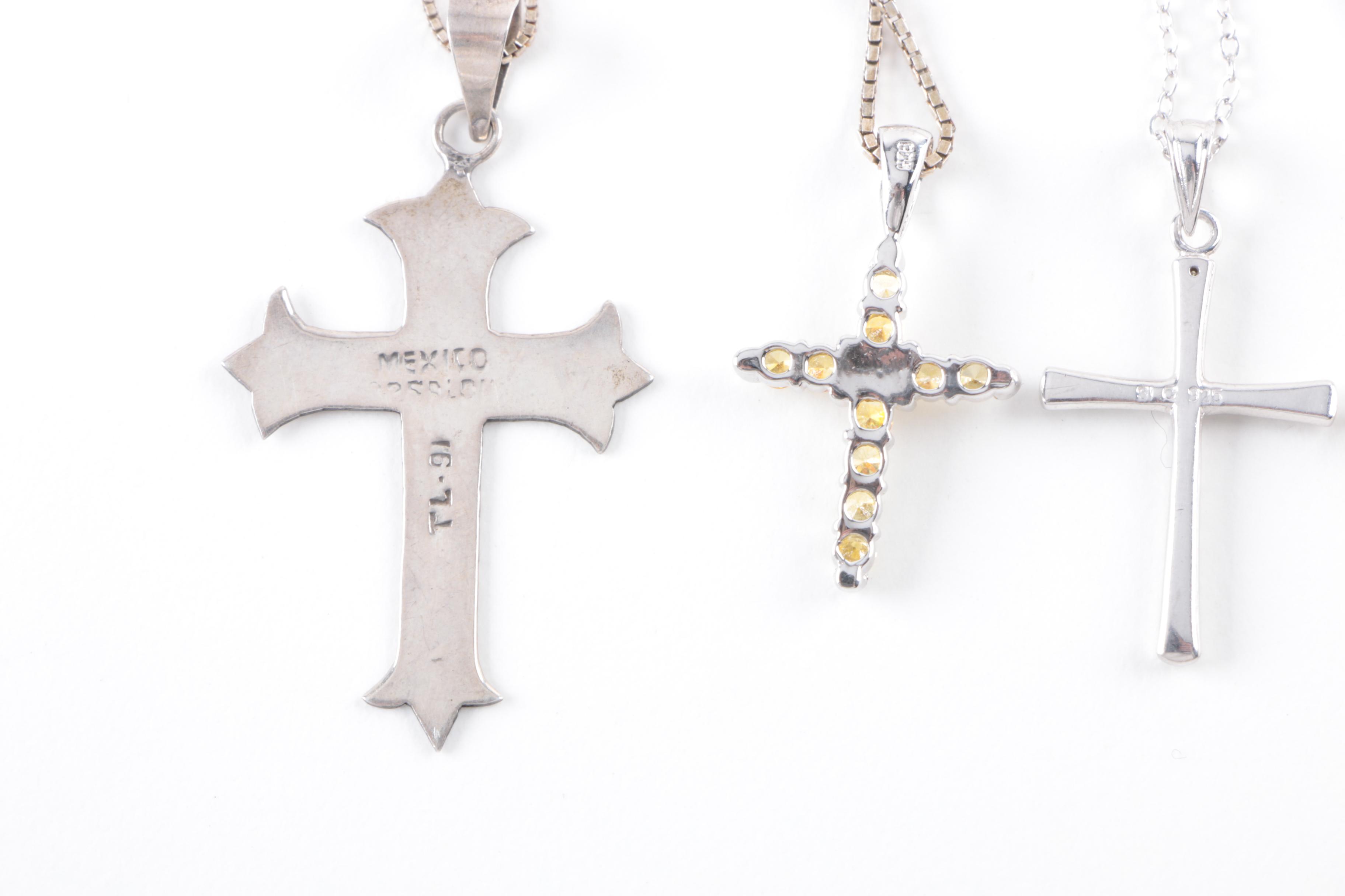 Sterling Silver Religious Necklaces, Earrings and Pendants