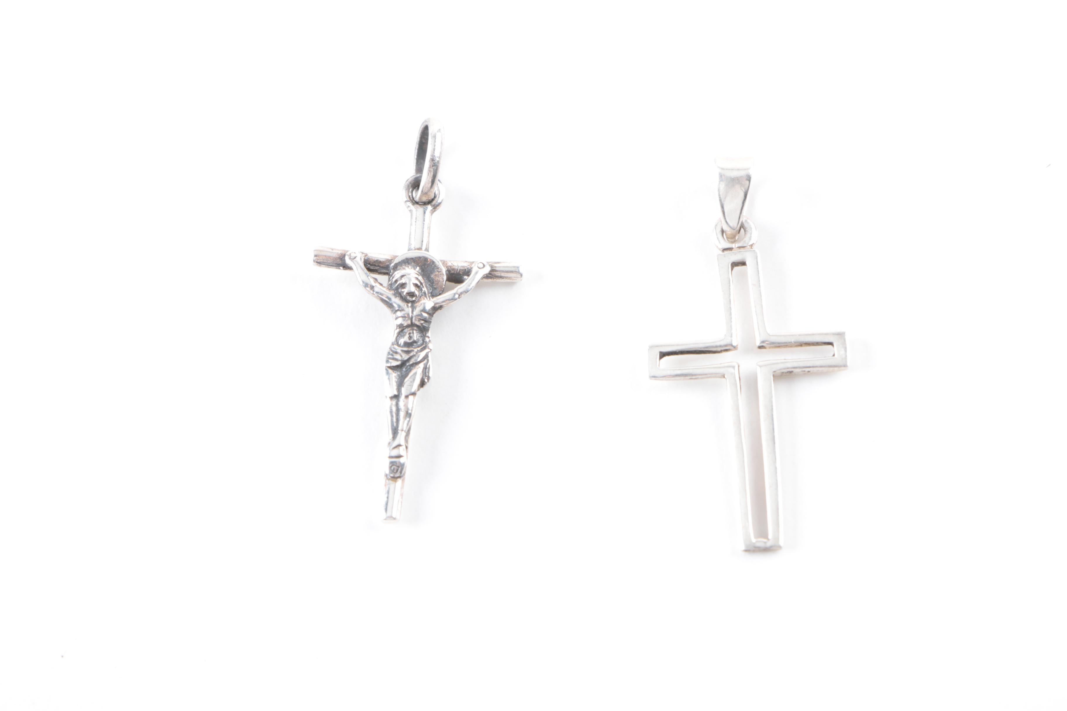 Sterling Silver Religious Necklaces, Earrings and Pendants