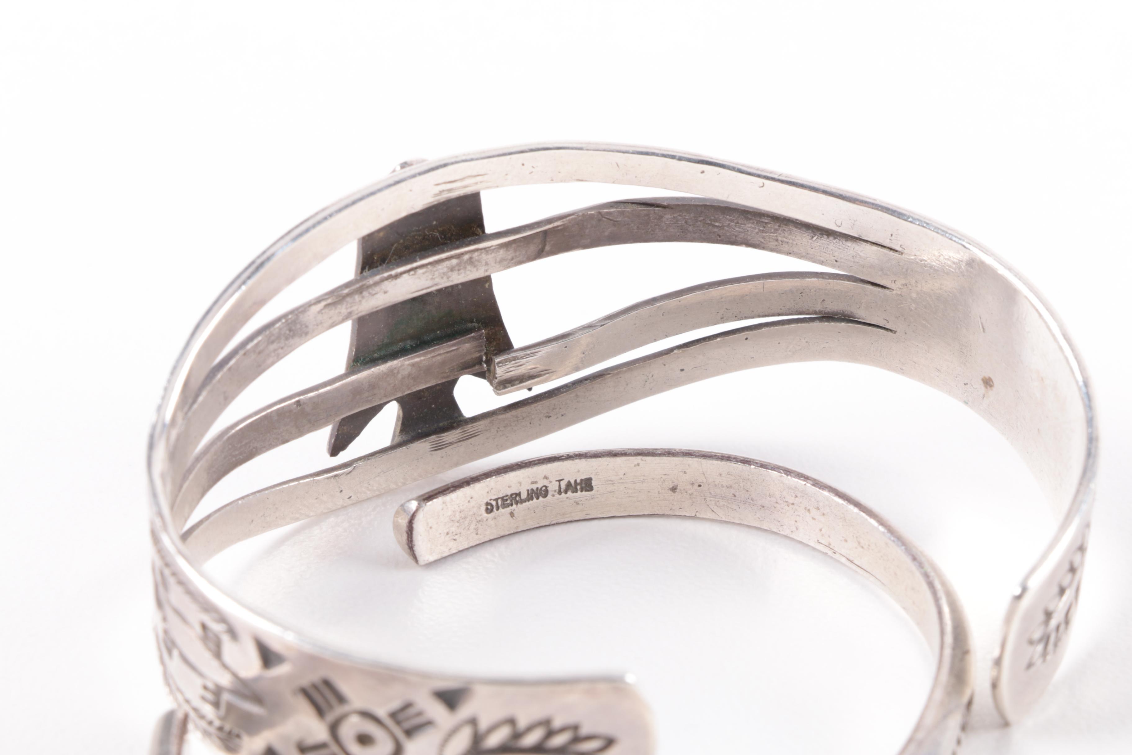 Sterling Silver Jewelry Including Navajo Diné Silversmiths E. Piaso and Tahe