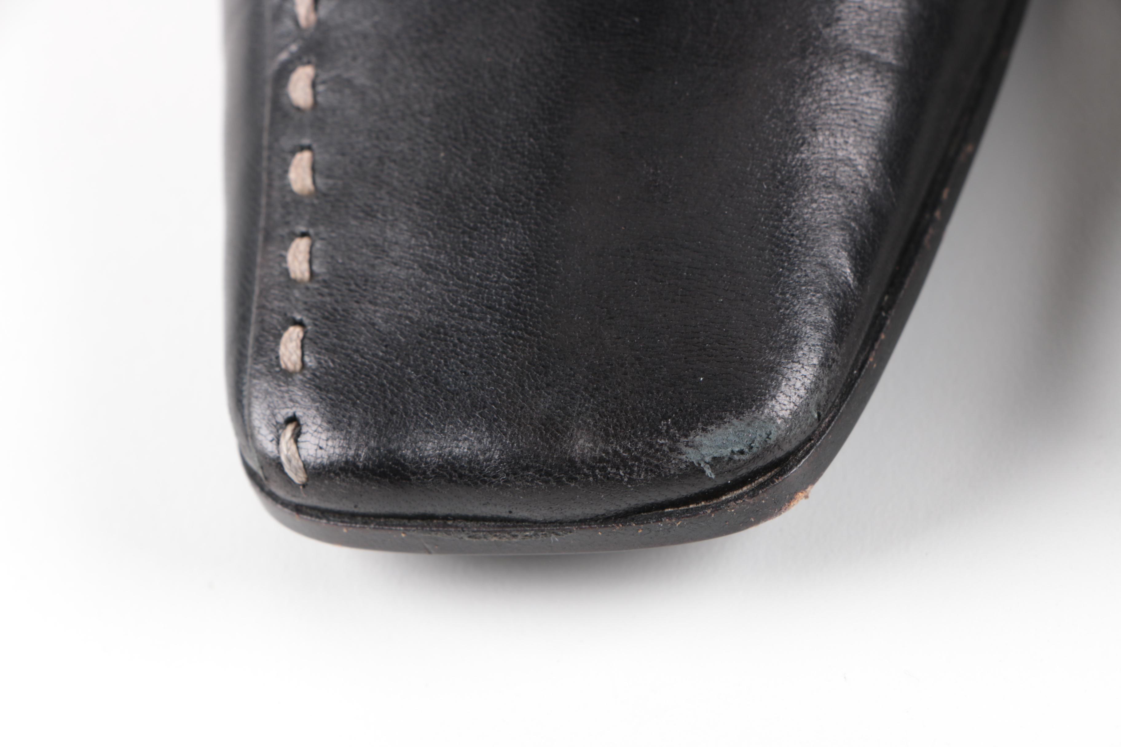 Women's Prada Black Leather Tall Boots