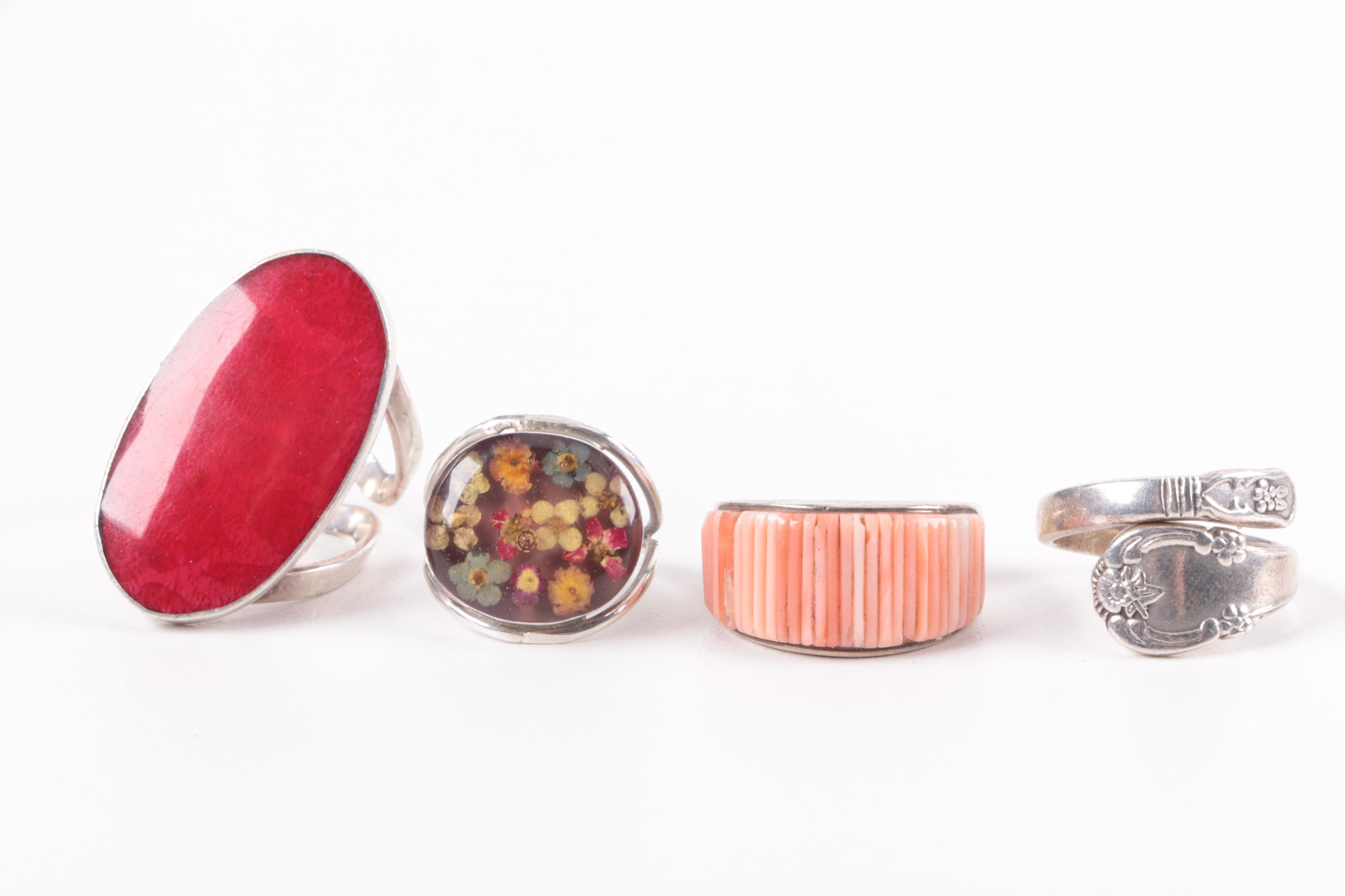 Sterling Silver Rings and Necklace