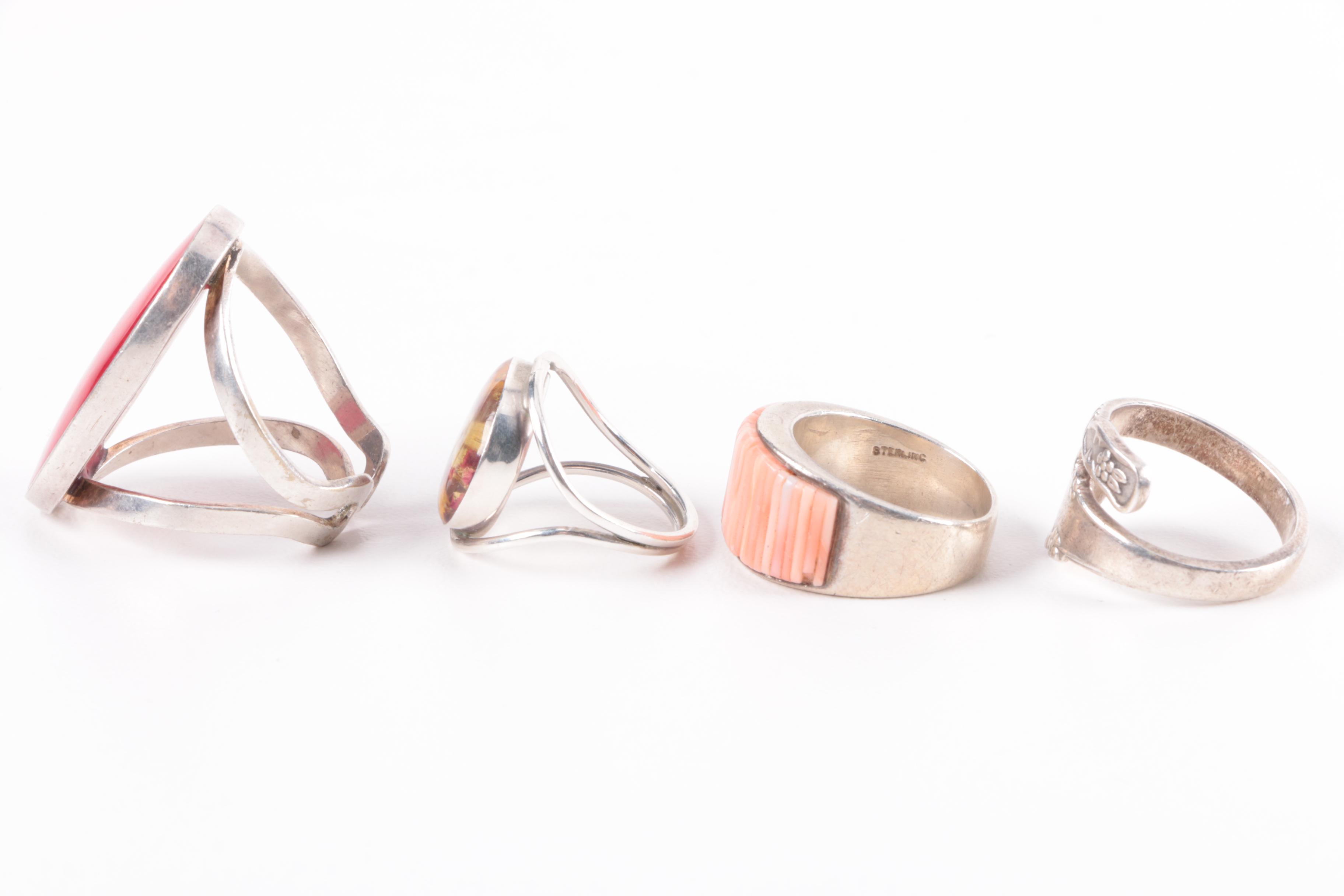 Sterling Silver Rings and Necklace