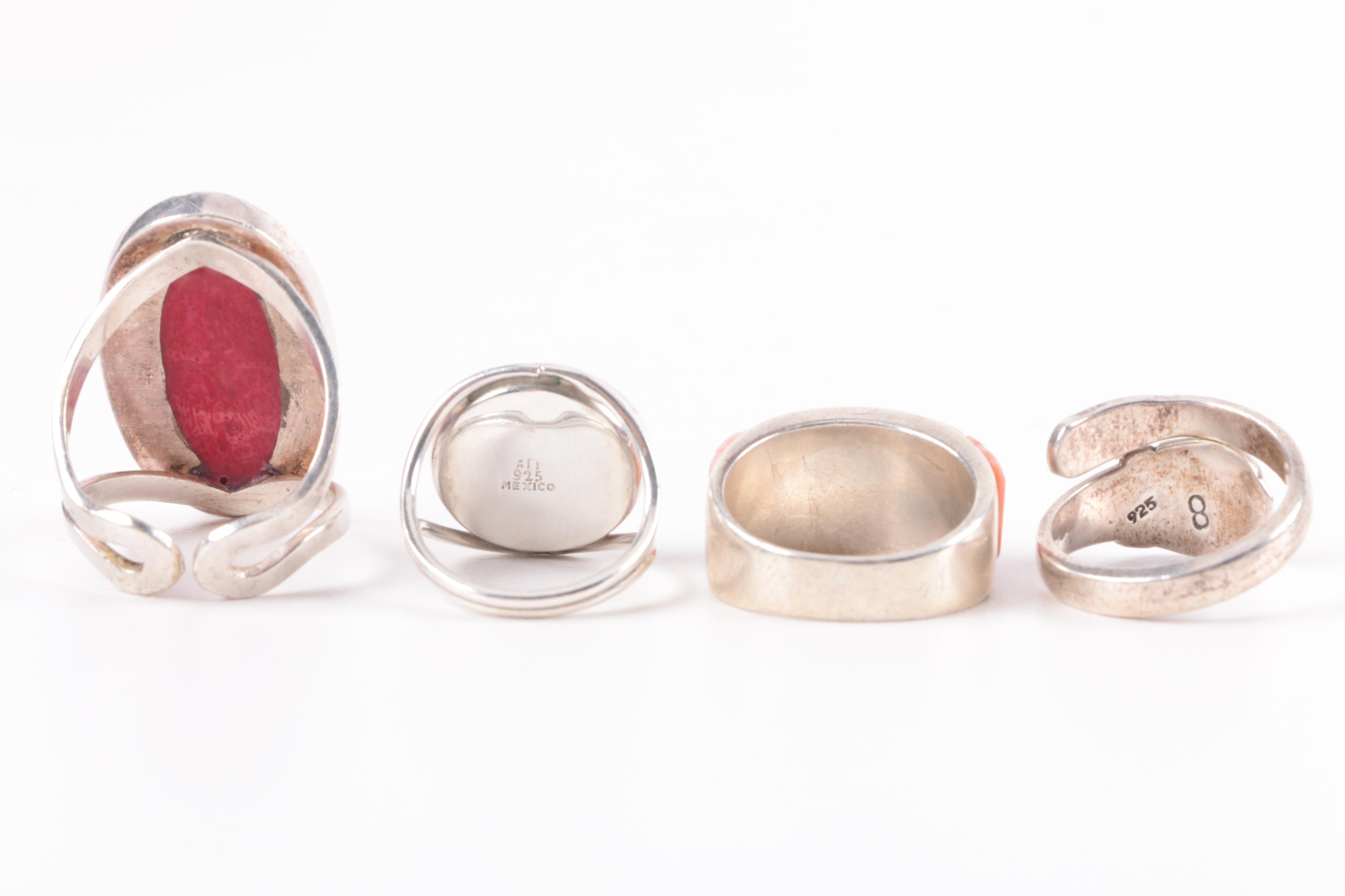 Sterling Silver Rings and Necklace