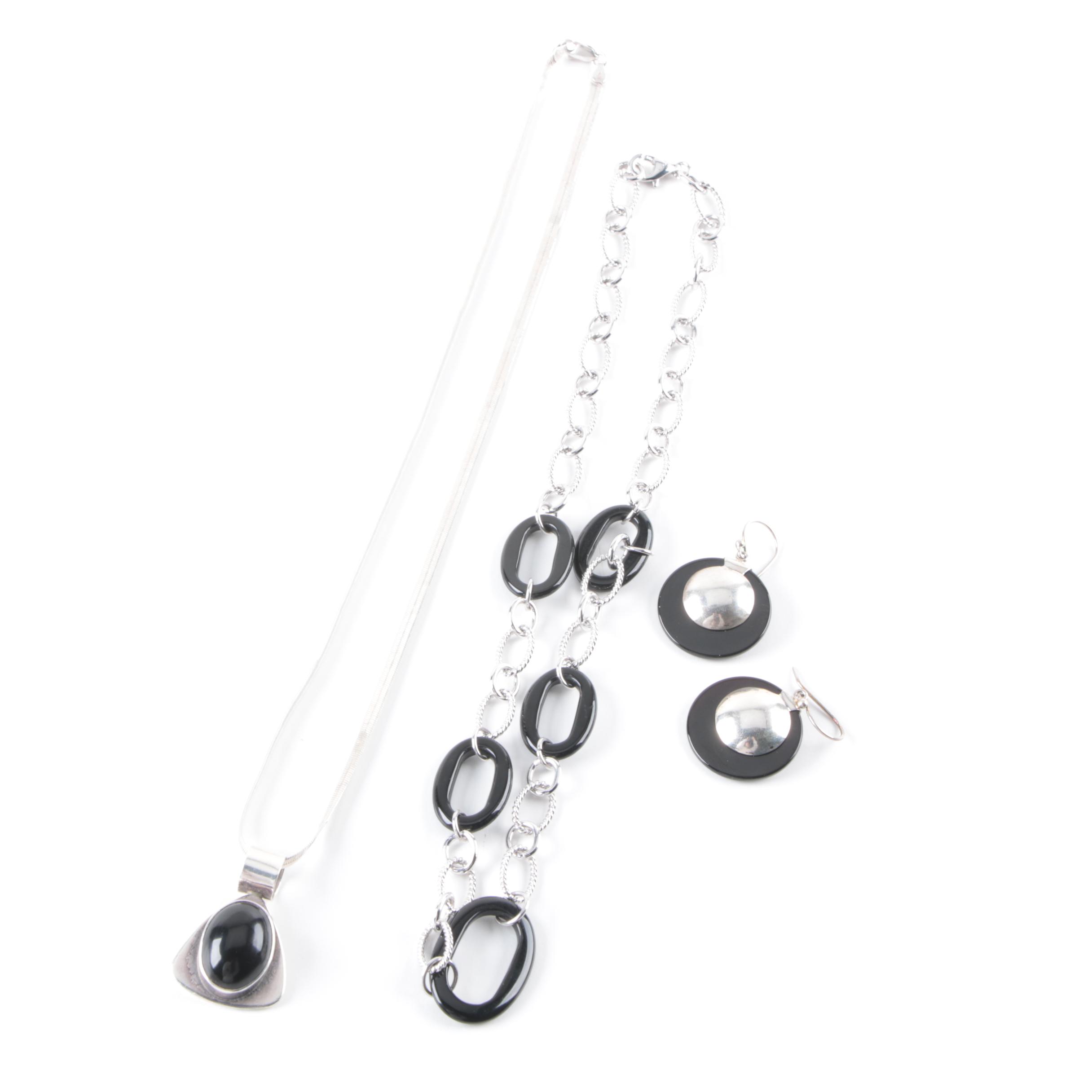 Sterling Silver Necklaces and Earrings