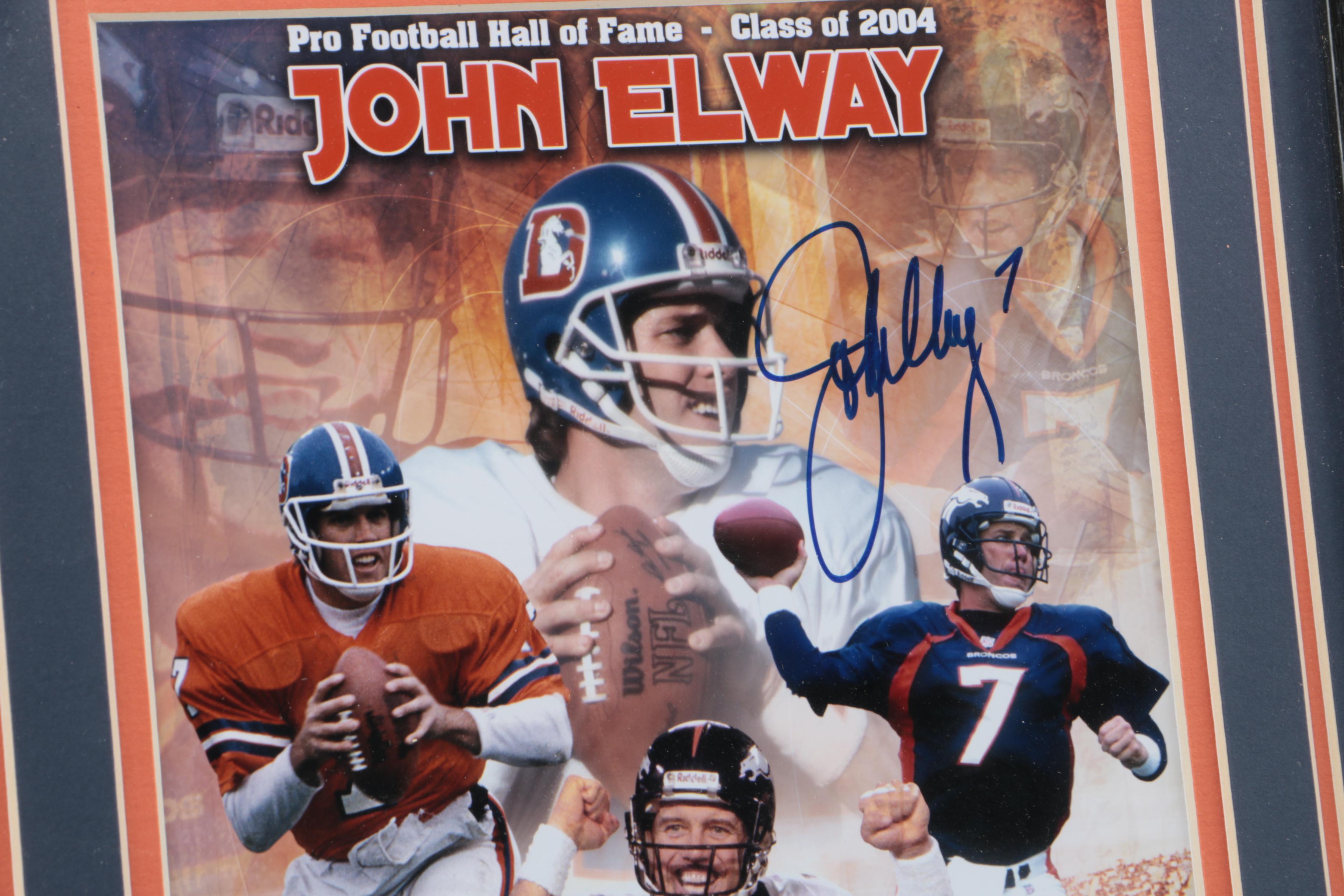 Autographed Limited Edition John Elway Hall of Fame Induction Photomint