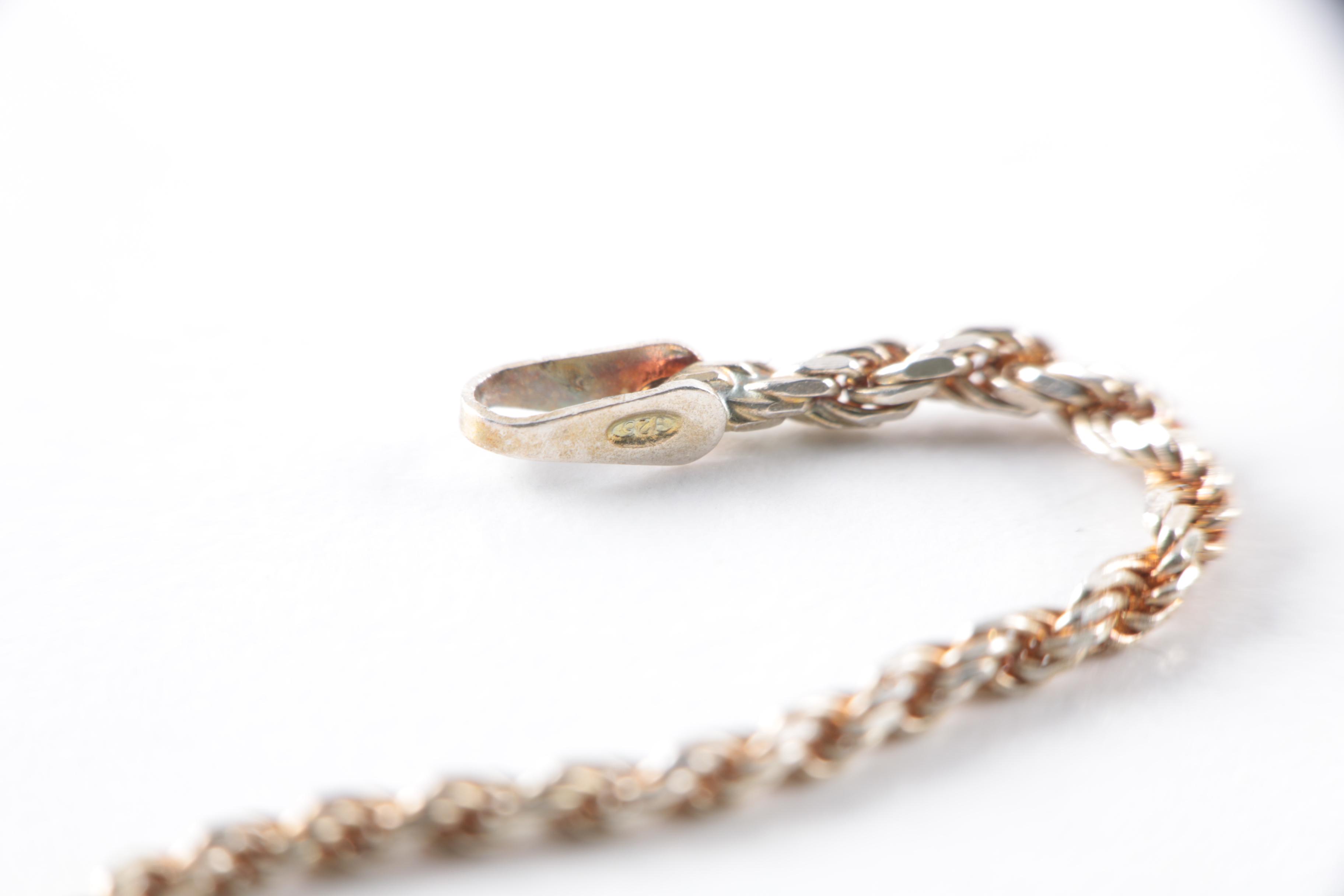 Grouping of Sterling Silver Necklaces and Bracelets