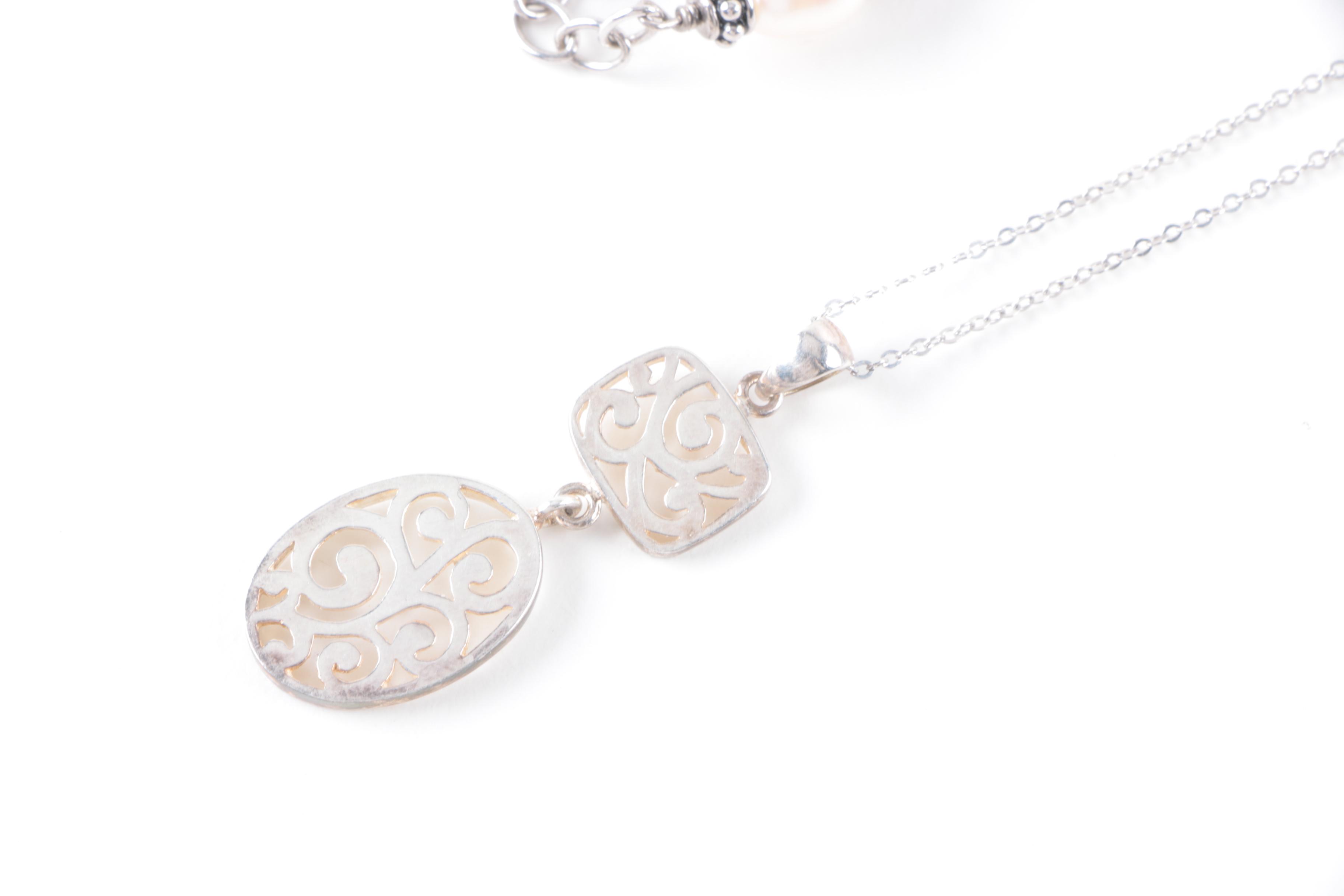 Grouping of Sterling Silver Necklaces and Bracelets