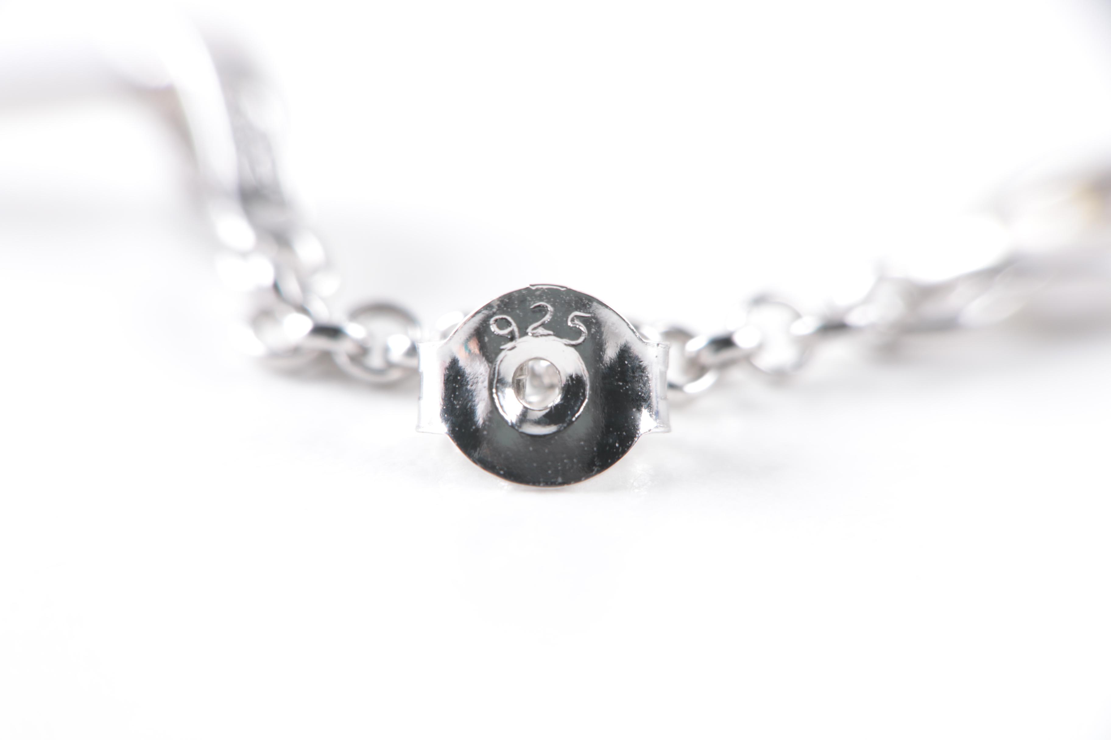 Sterling Silver Necklace and Earrings with Cultured Pearl