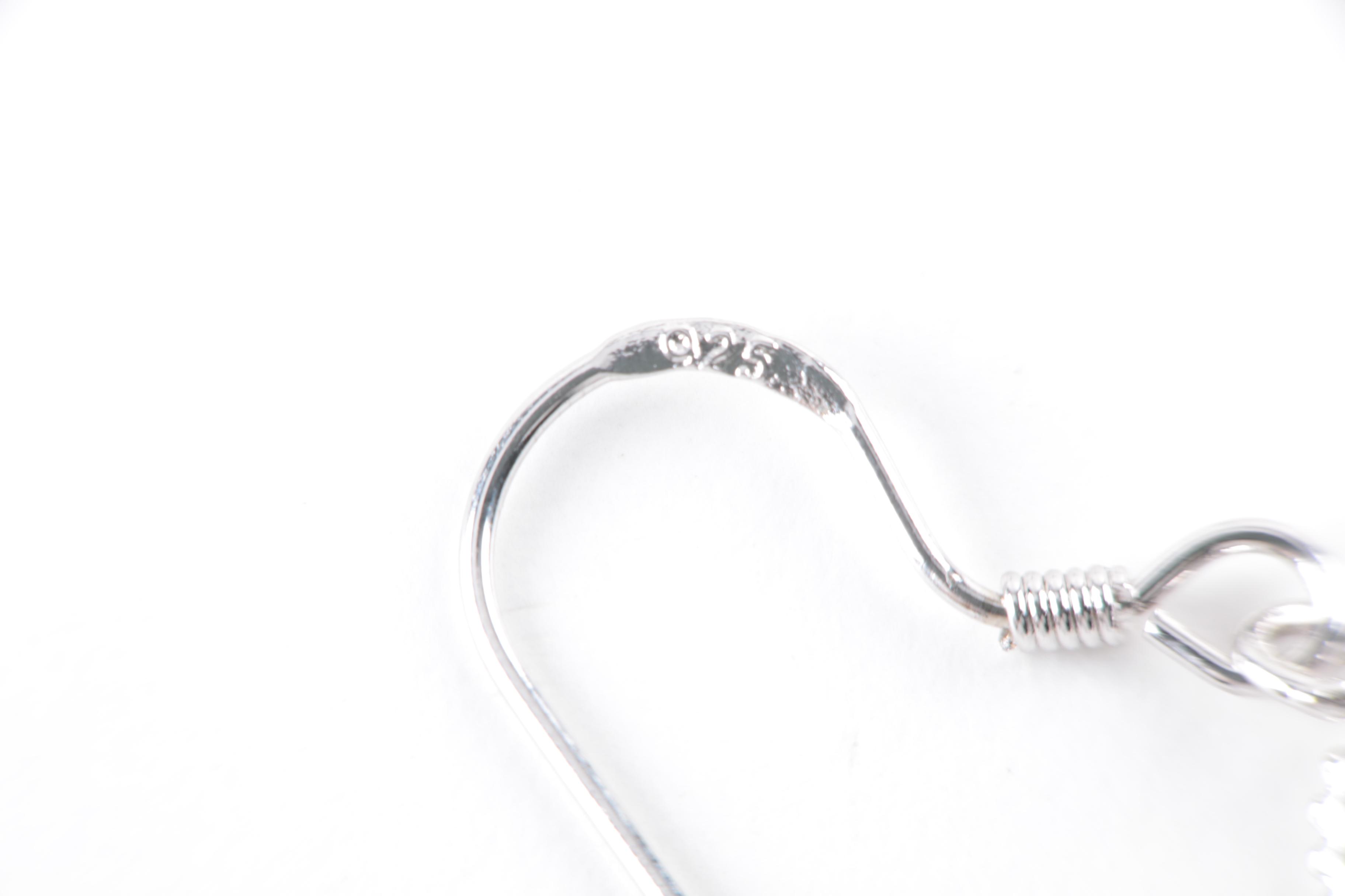 Sterling Silver Necklace and Earrings with Cultured Pearl