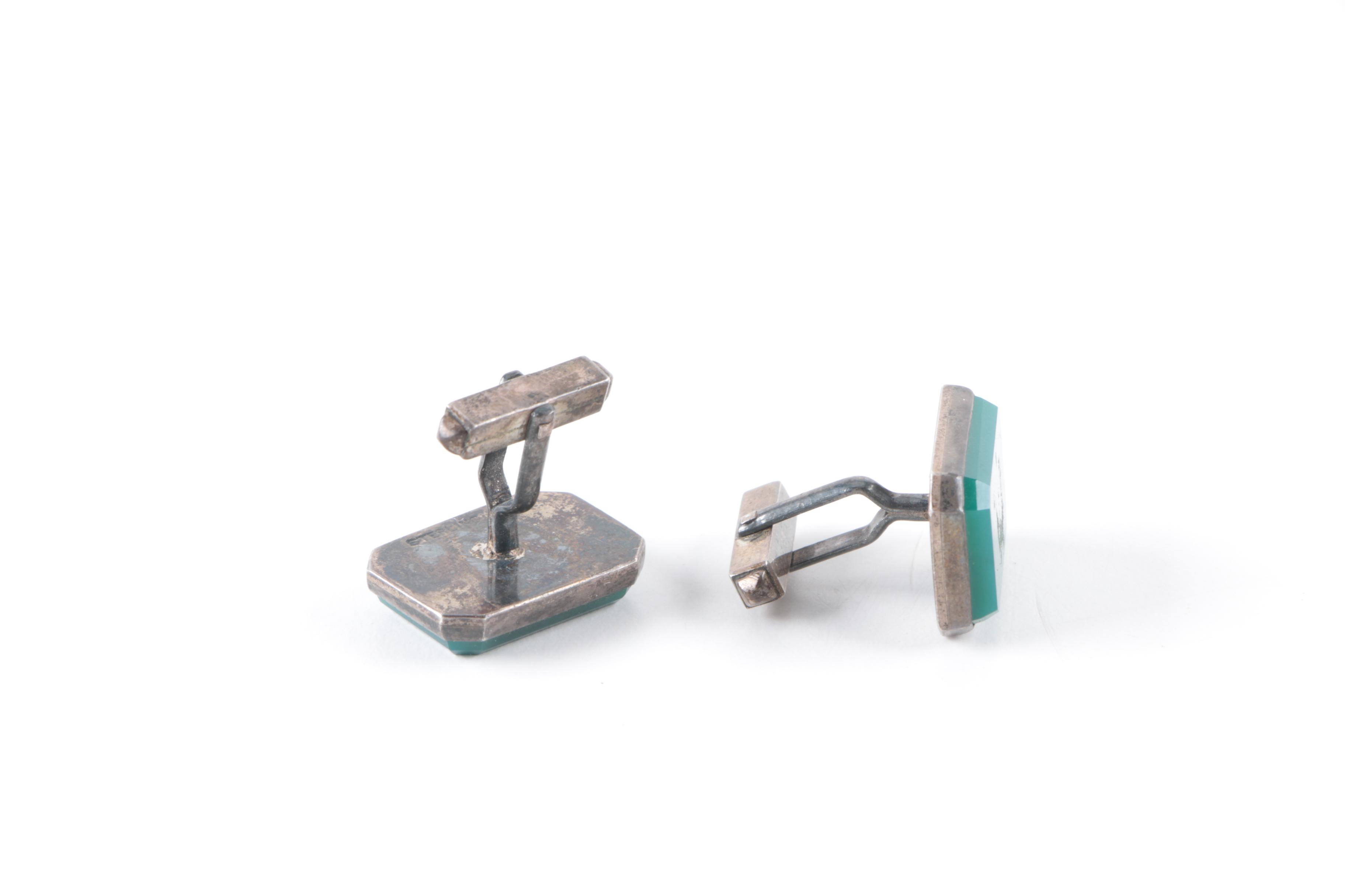 Grouping of Sterling Silver Rings and Cuff Links