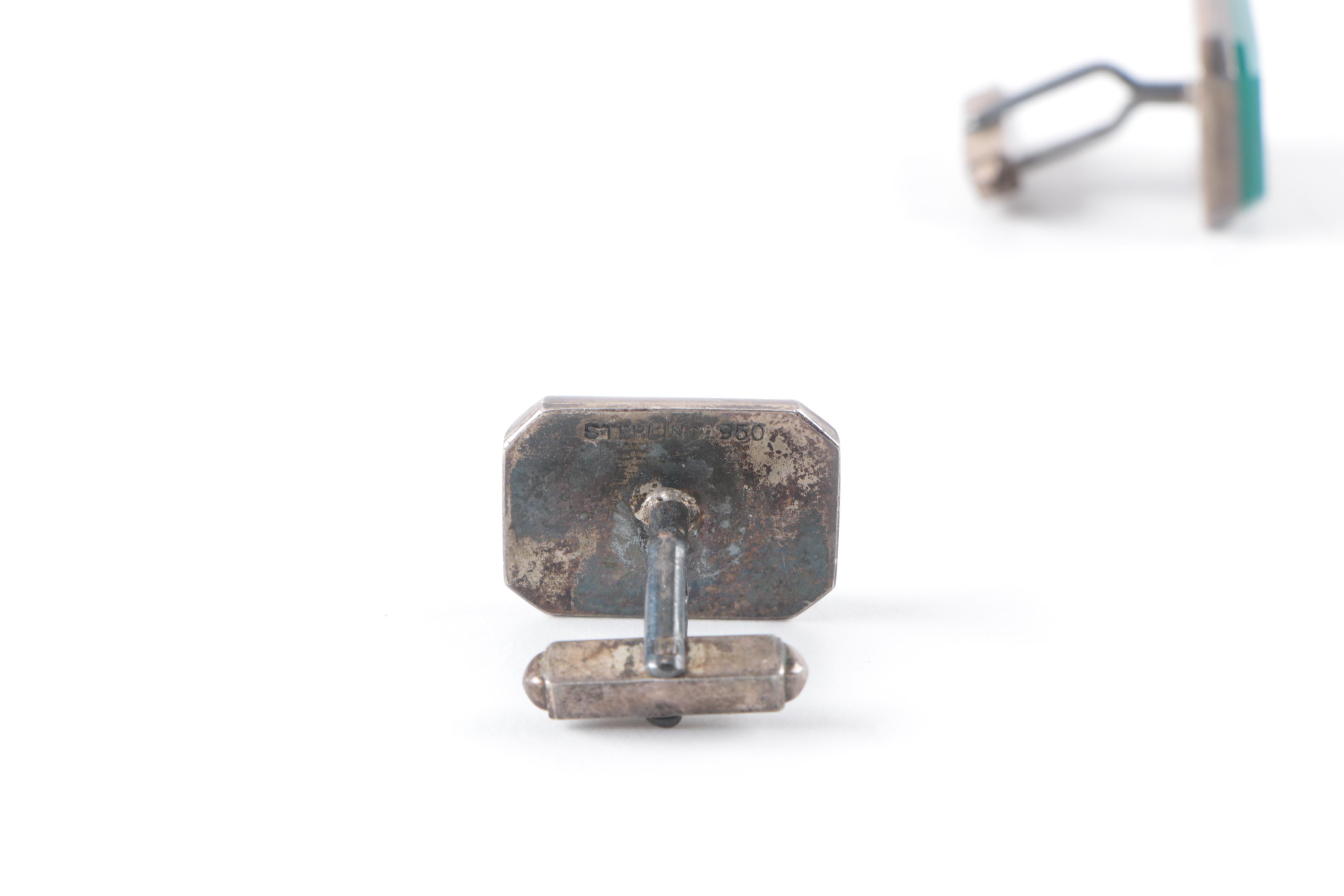 Grouping of Sterling Silver Rings and Cuff Links