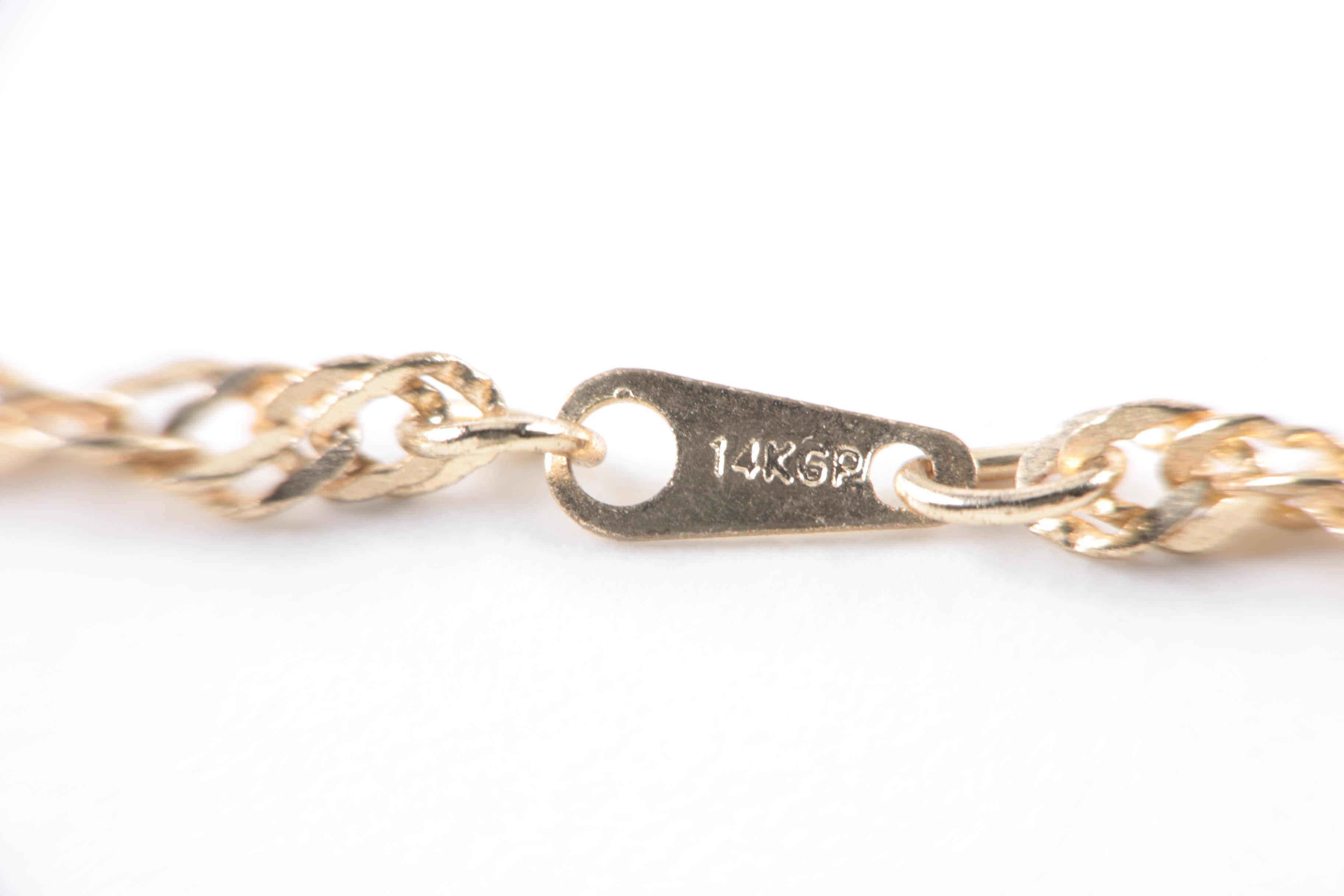 Jewelry Including 14K Yellow Gold Plated Necklaces