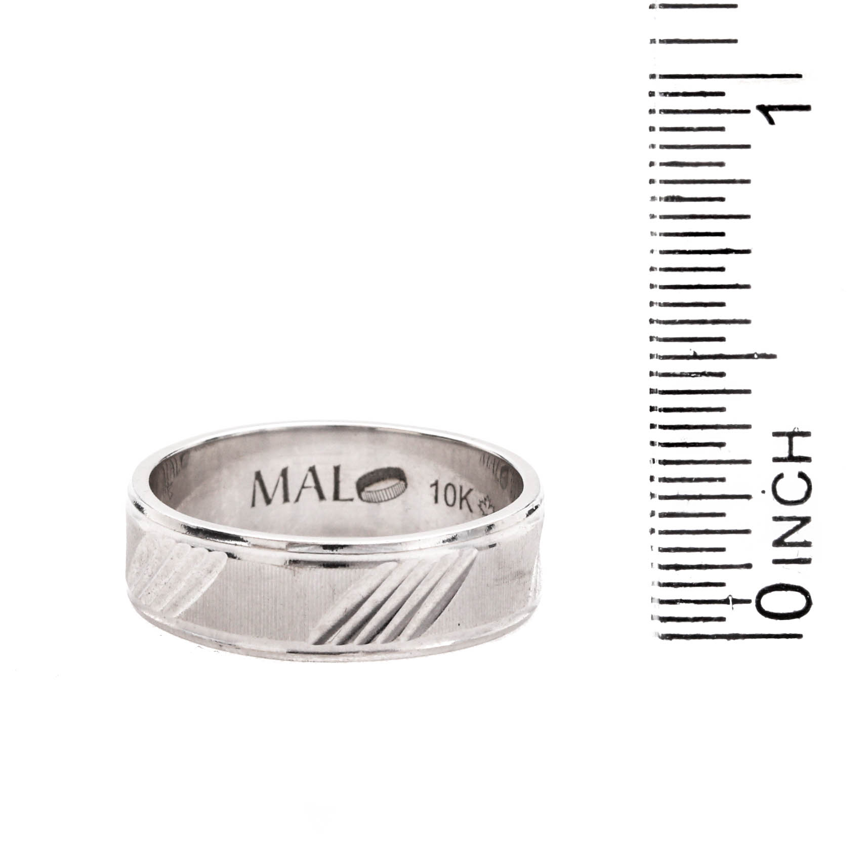 10K White Gold Band