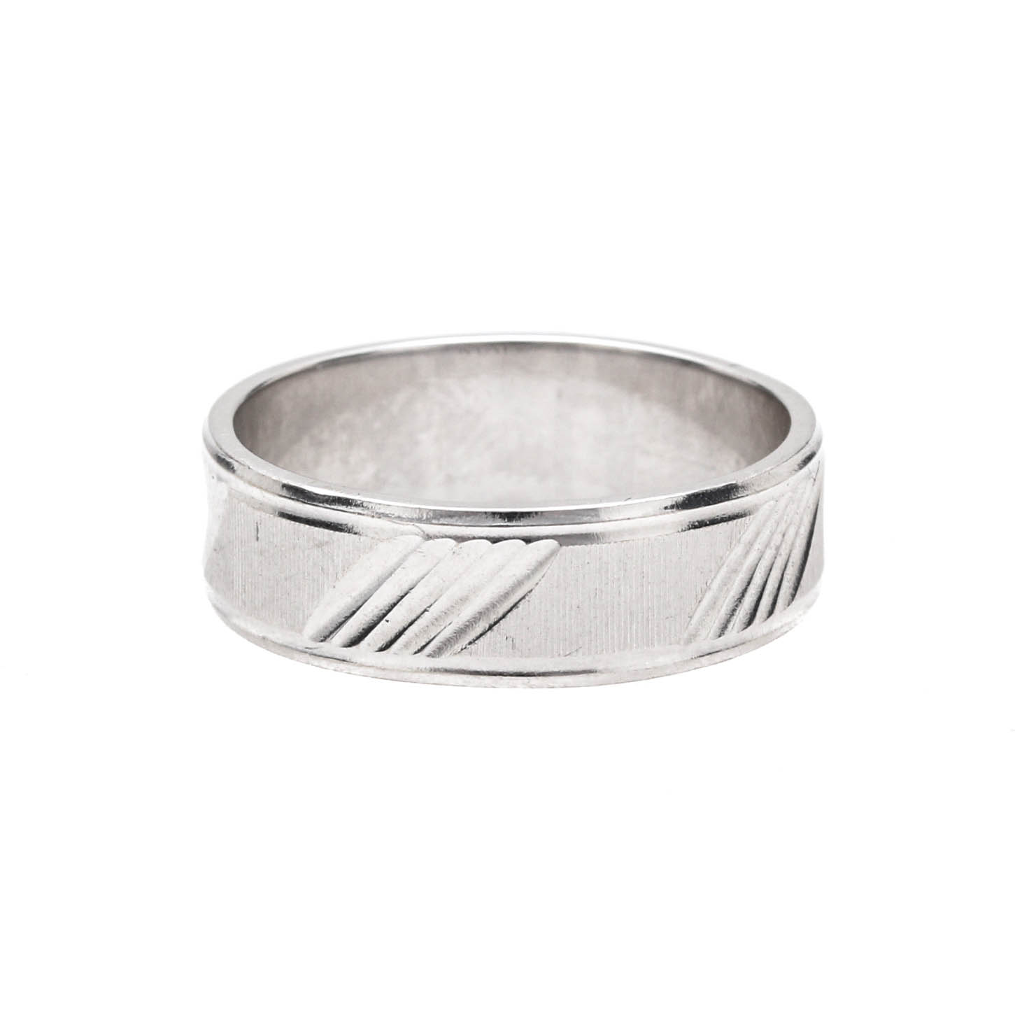 10K White Gold Band