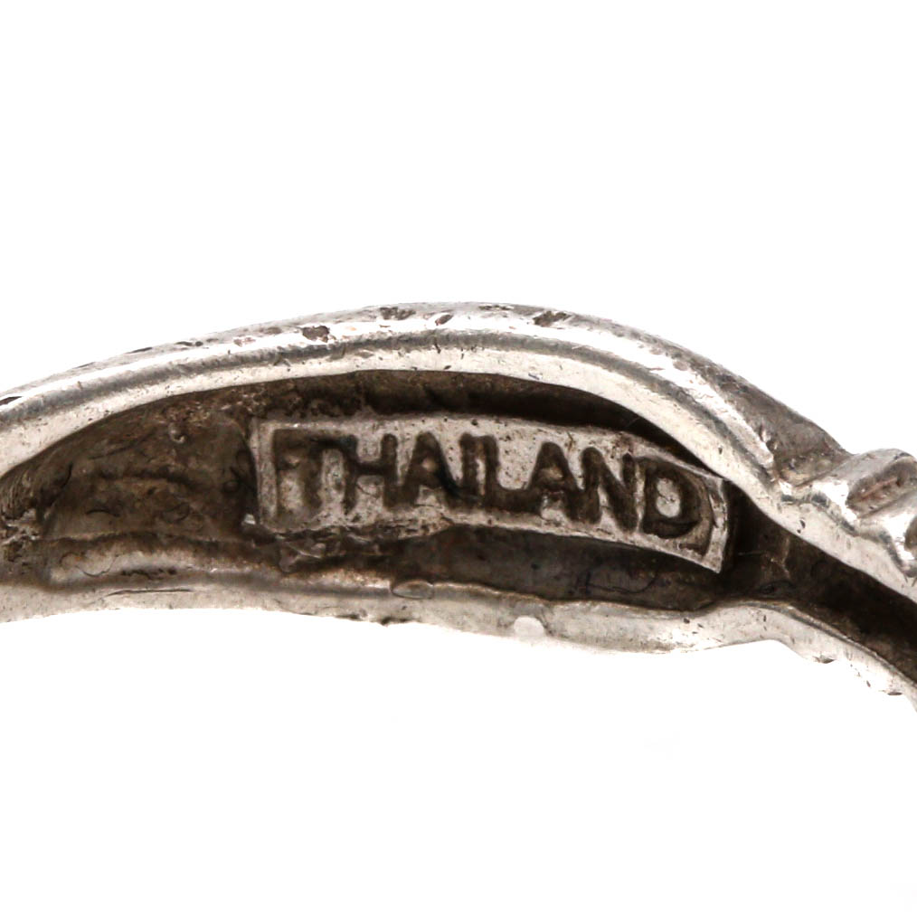 Selection of Sterling Silver Rings Including Cubic Zirconia and Glass Crystal