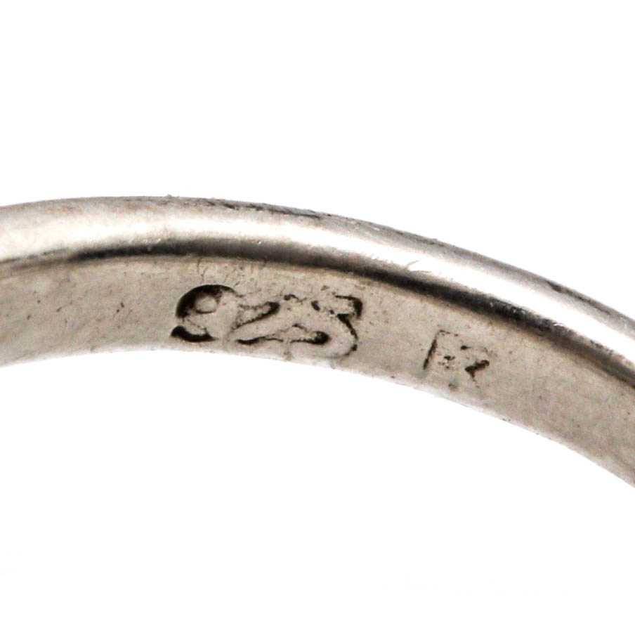 Selection of Sterling Silver Rings Including Cubic Zirconia and Glass Crystal