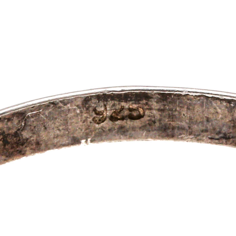 Selection of Sterling Silver Rings Including Cubic Zirconia and Glass Crystal