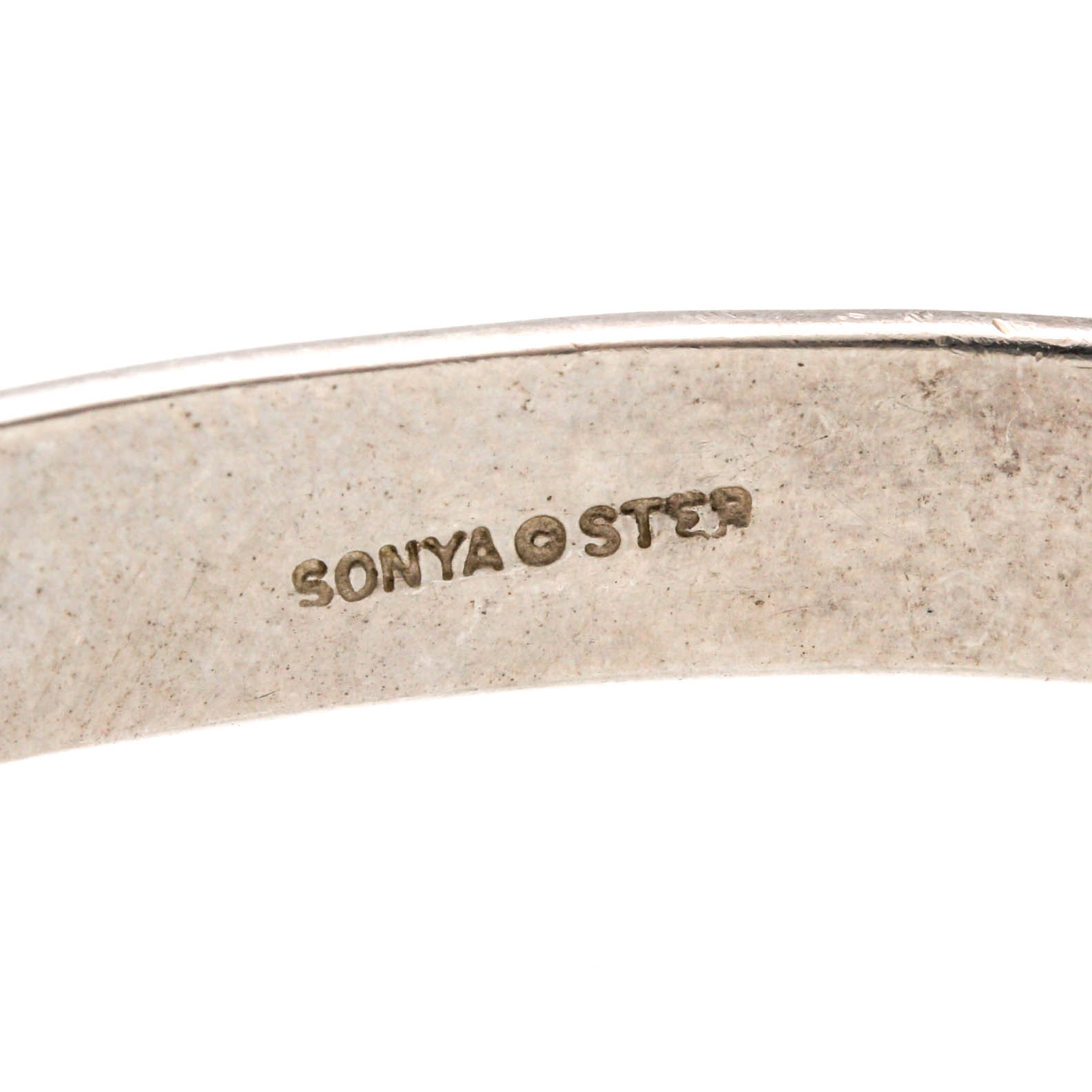 Sonya Sterling Silver Bangle With 14K Accent and Sterling Silver Belt Bangle
