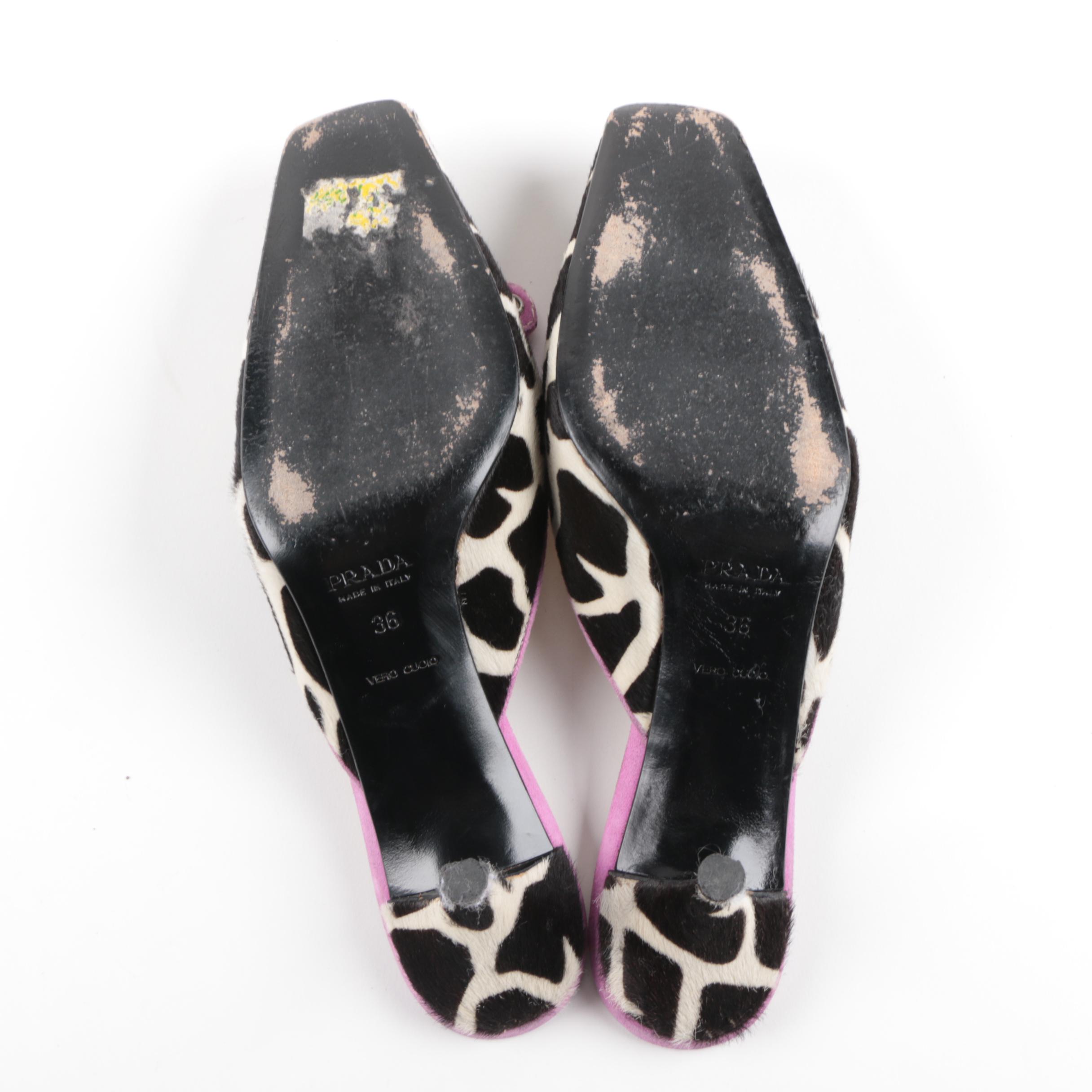 Prada Calf Hair Mules