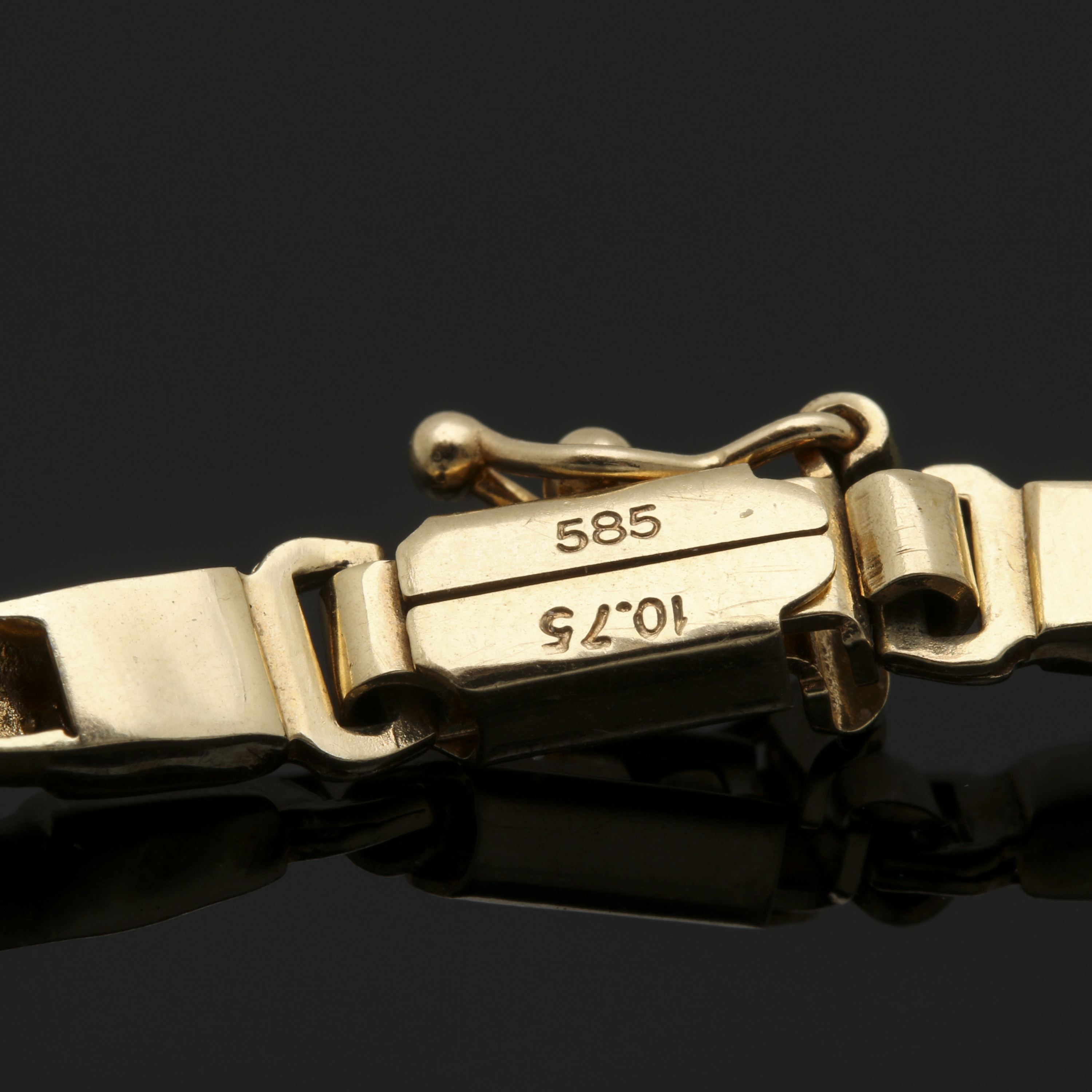 14K Two Tone Gold Cubic Zirconia Bracelet