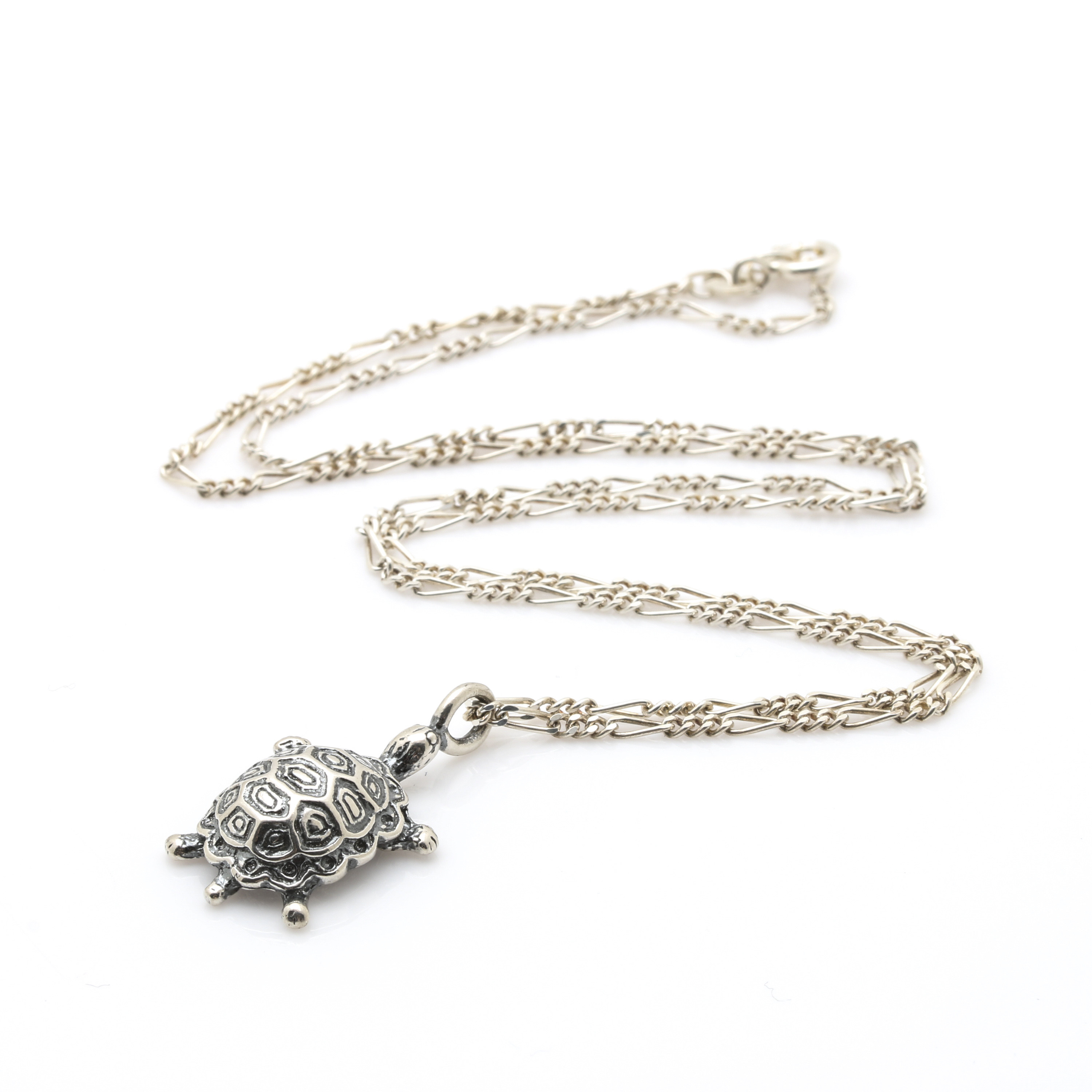 Sterling Silver Jewelry Featuring Figural Heart, Turtle and Dragonfly Motifs