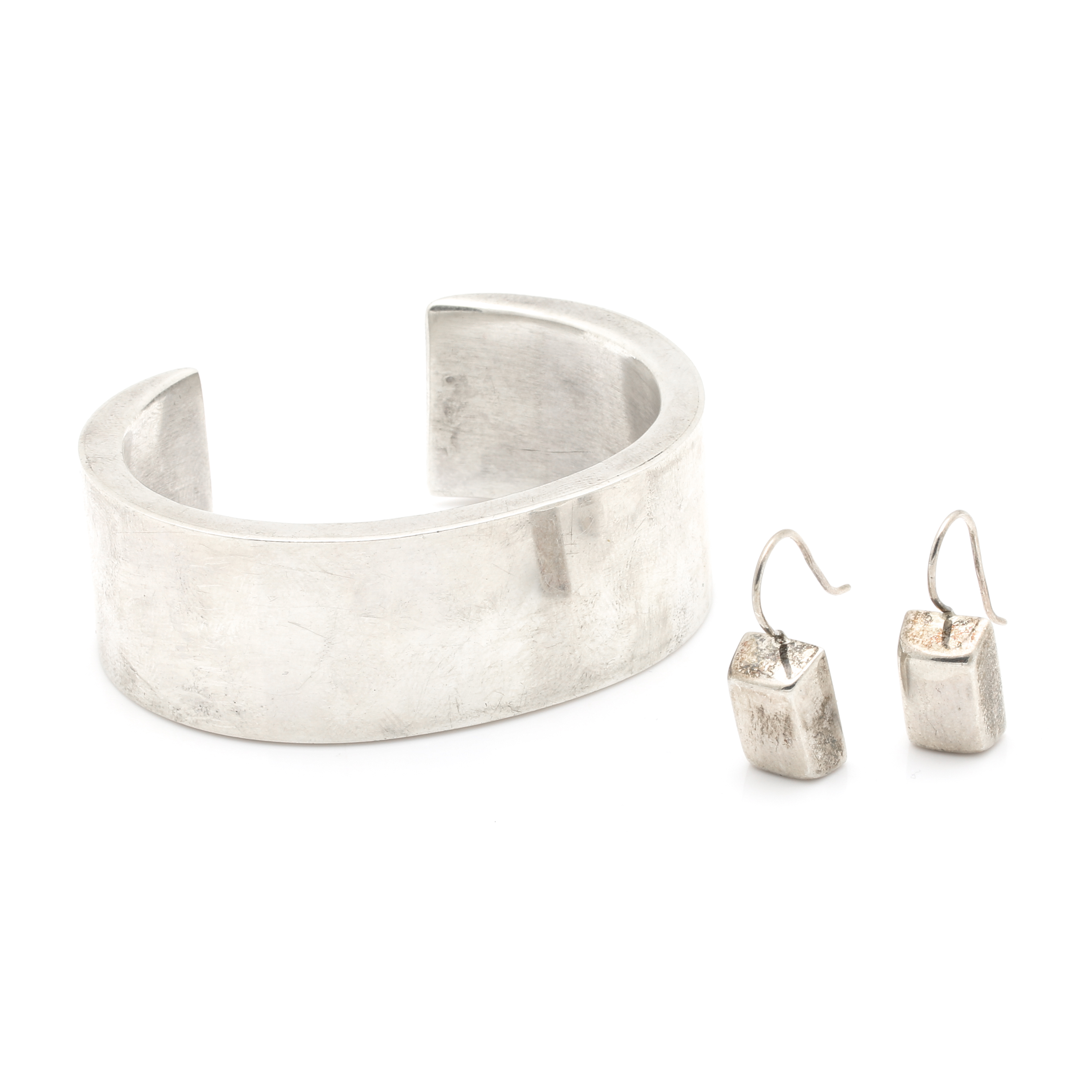 Mexican Sterling Silver Cuff Bracelet With Silpada Earrings