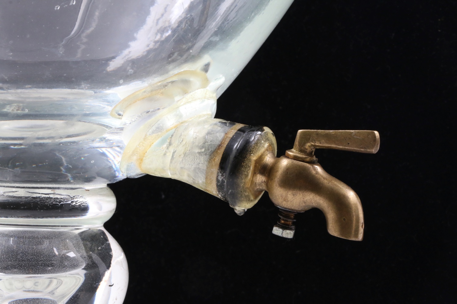 Pair of Antique Cut Glass Apothecary Jars with Spigots