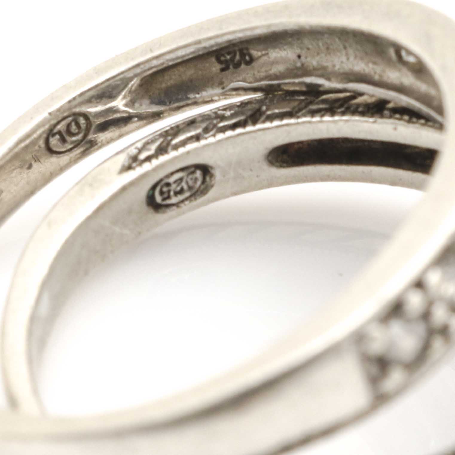 Selection of Sterling Silver Rings With Cubic Zirconia