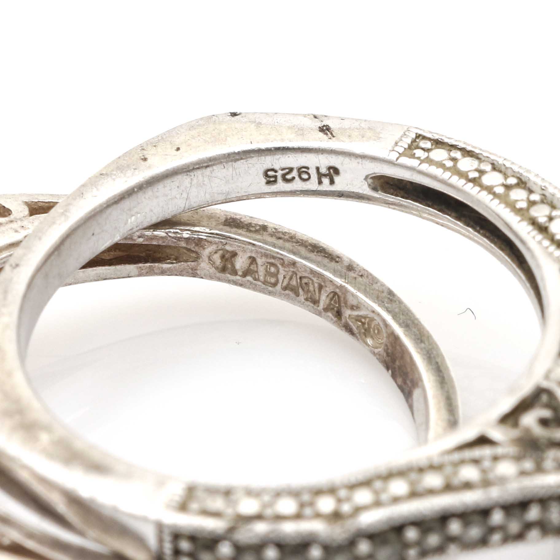 Selection of Sterling Silver Rings With Cubic Zirconia