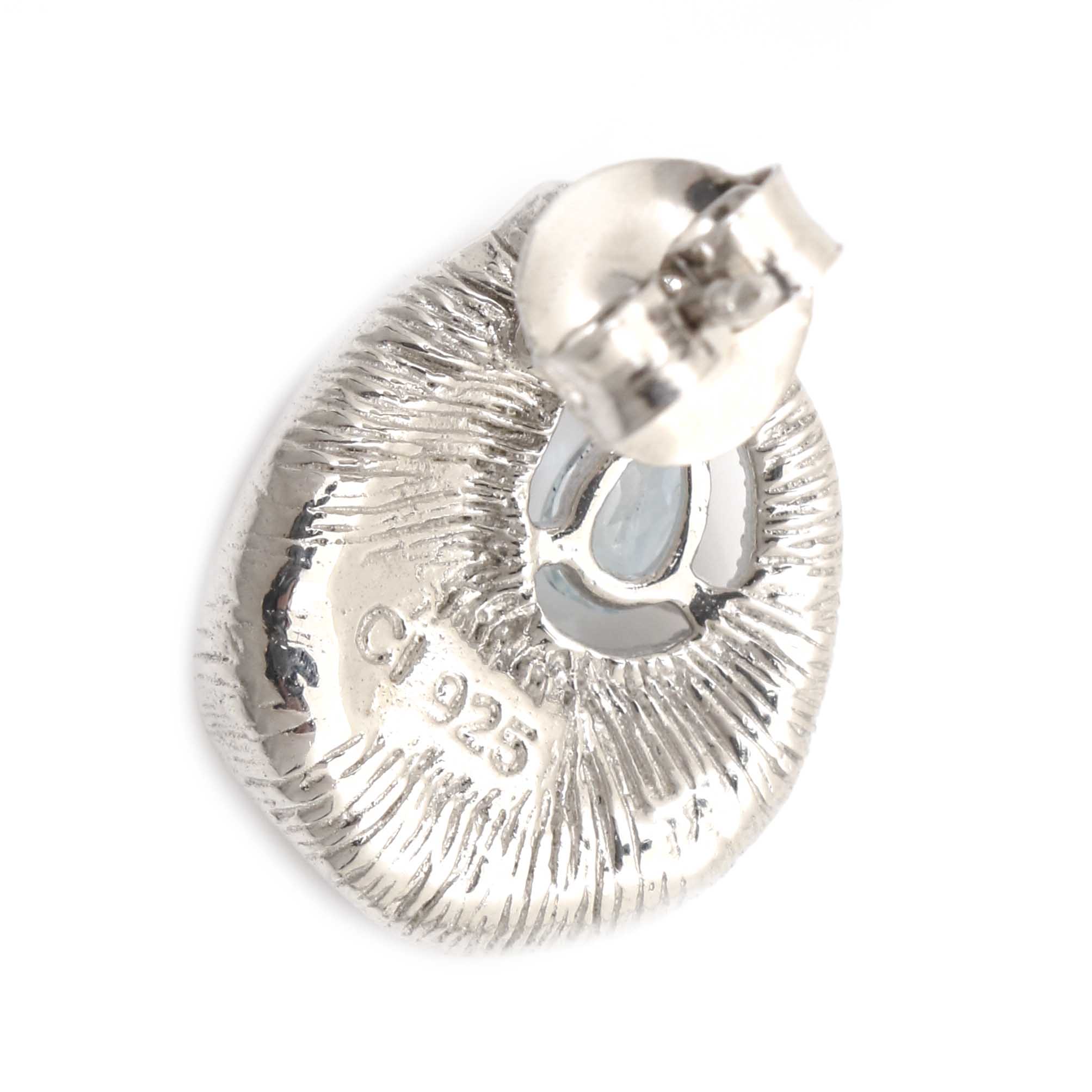 Sterling Silver Blue Topaz Necklace and Earrings