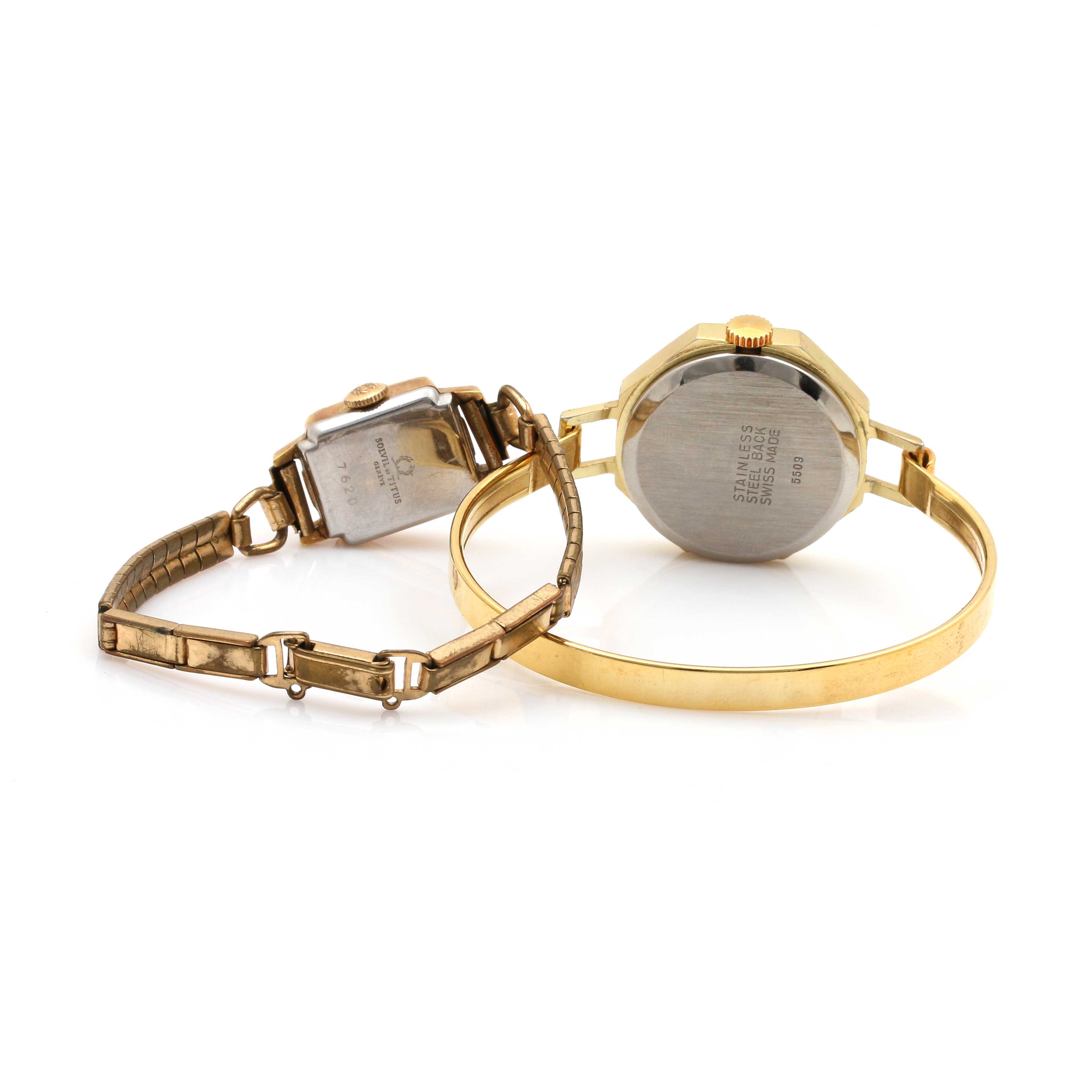 Solvil et Titus and Diantus Gold Tone Watches