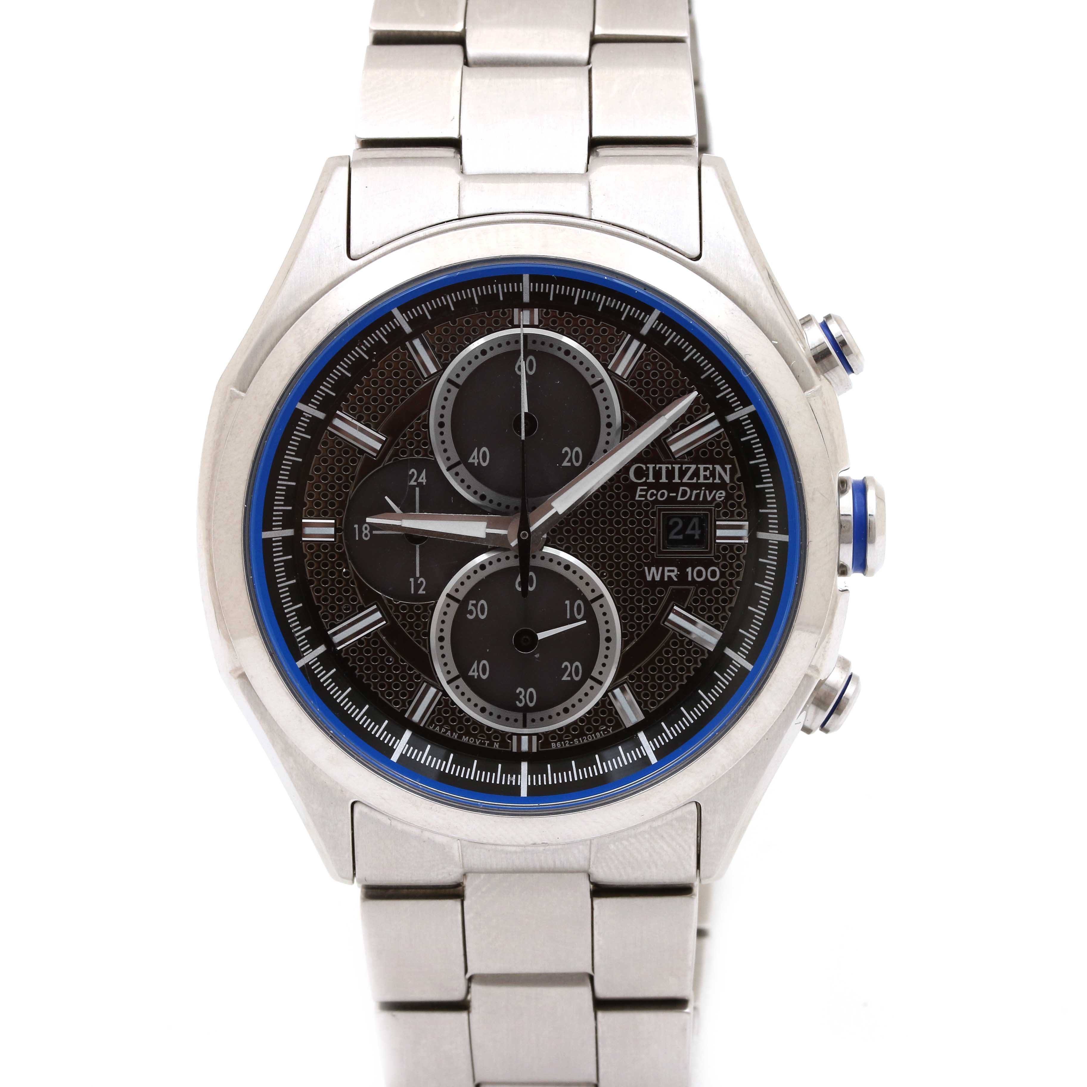 Citizen Eco-Drive Stainless Steel Chronograph Watch