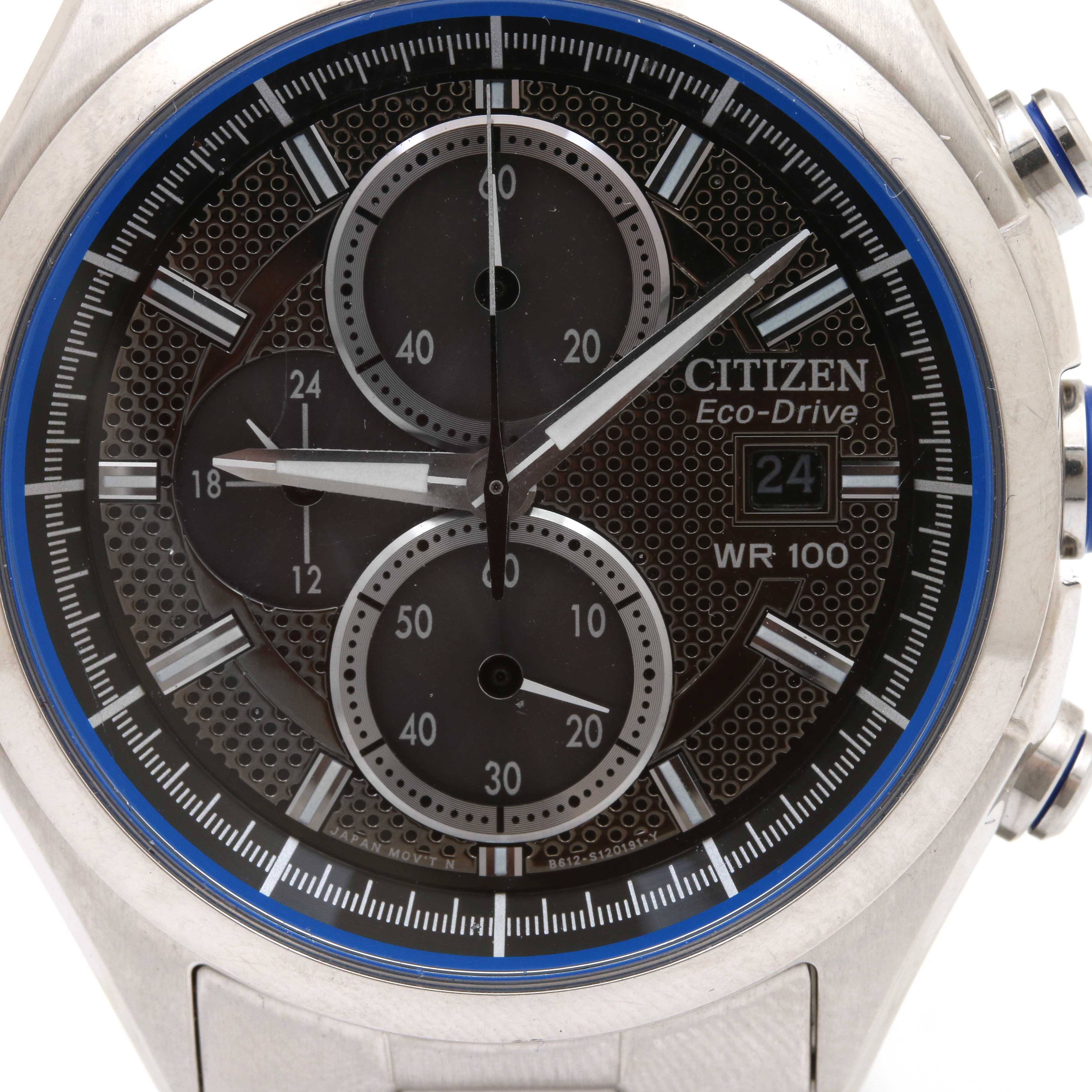Citizen Eco-Drive Stainless Steel Chronograph Watch