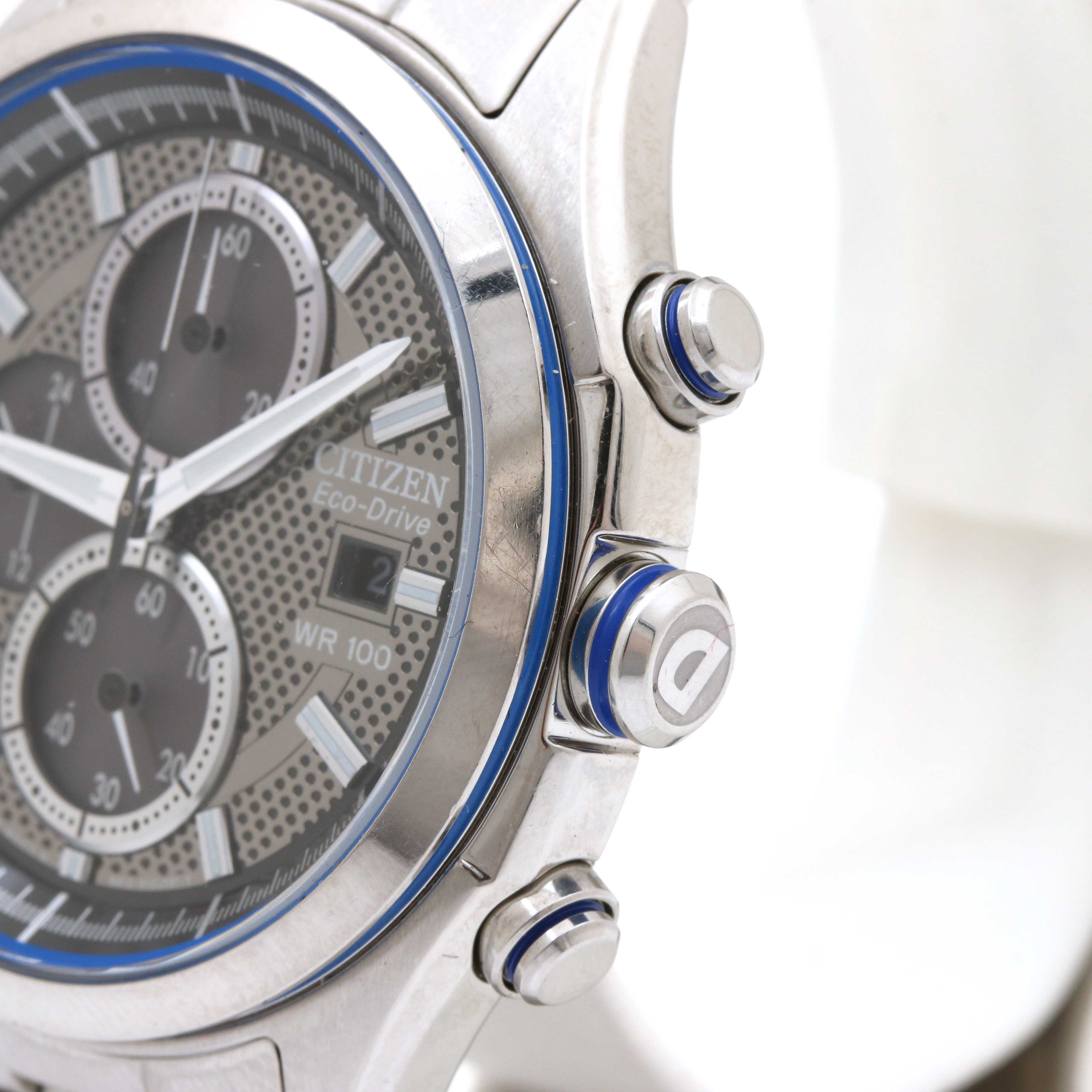 Citizen Eco-Drive Stainless Steel Chronograph Watch