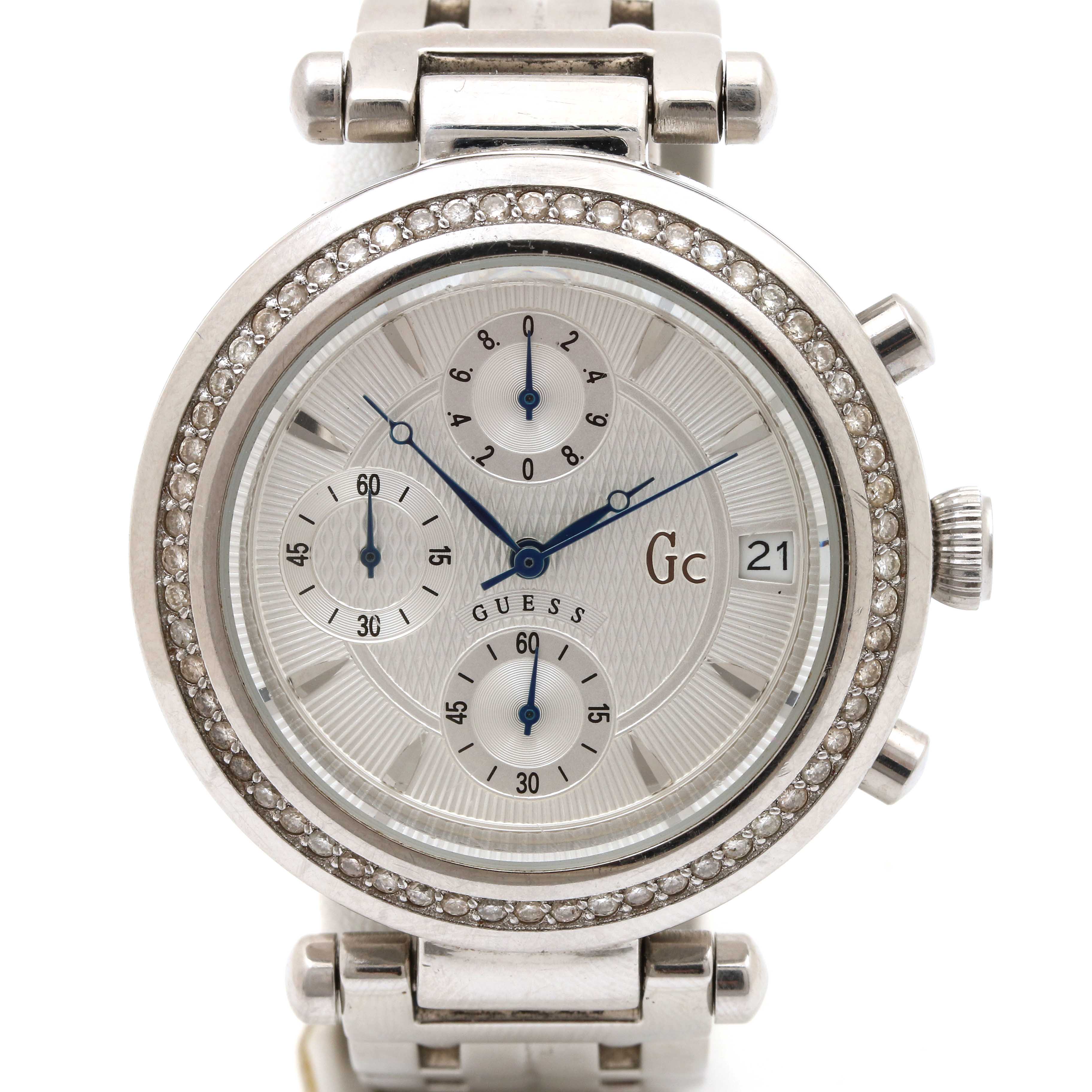 Guess Stainless Steel Diamond Watch