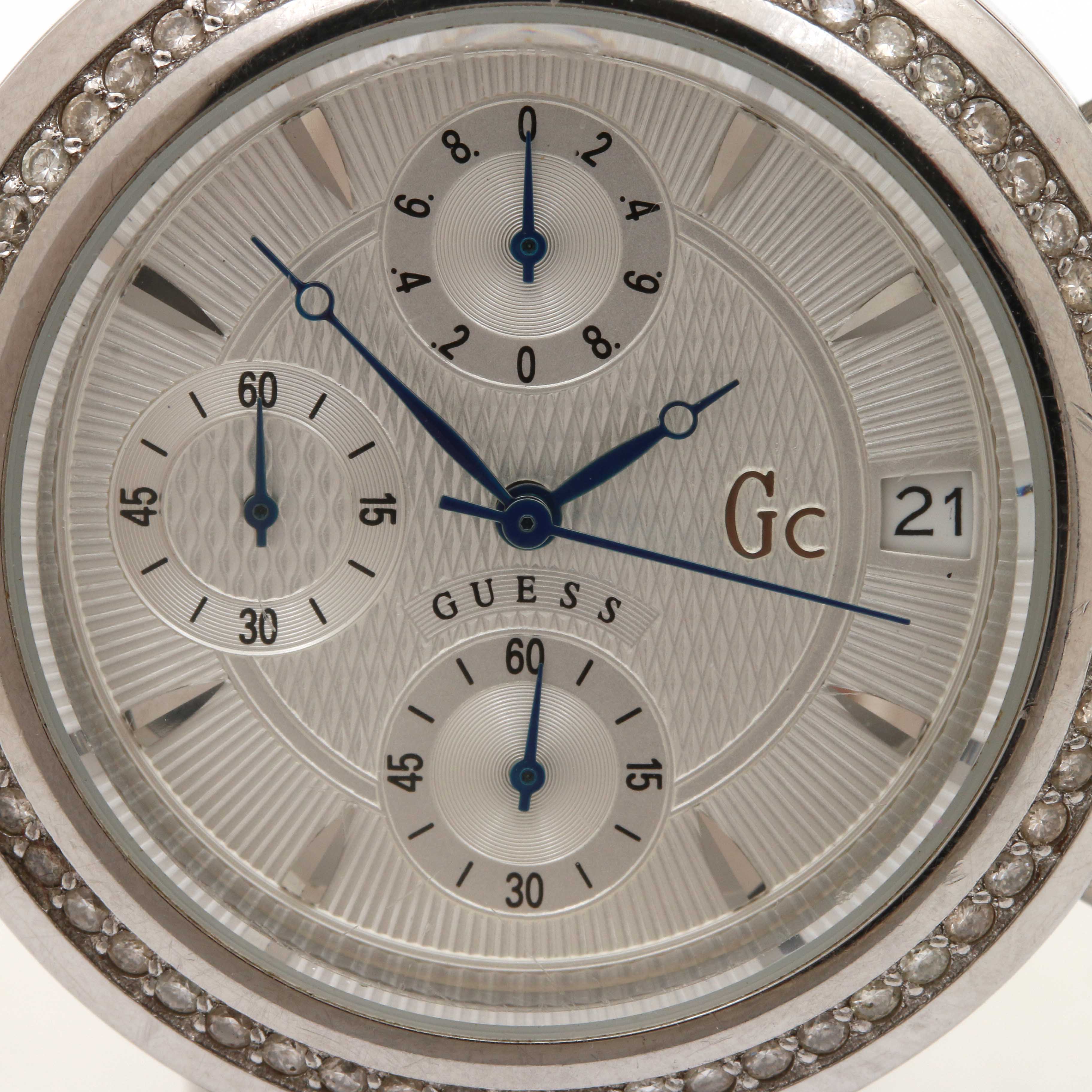 Guess Stainless Steel Diamond Watch