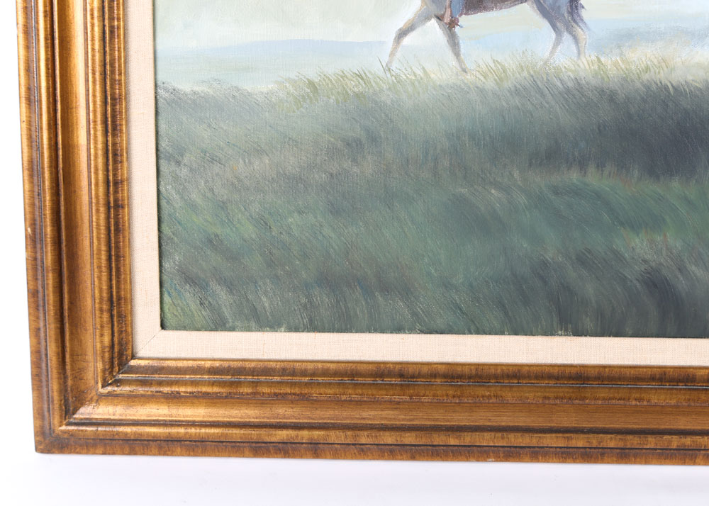 Dale Wilson Original Oil Painting "Saturday Night Conquest of Cheyenne"