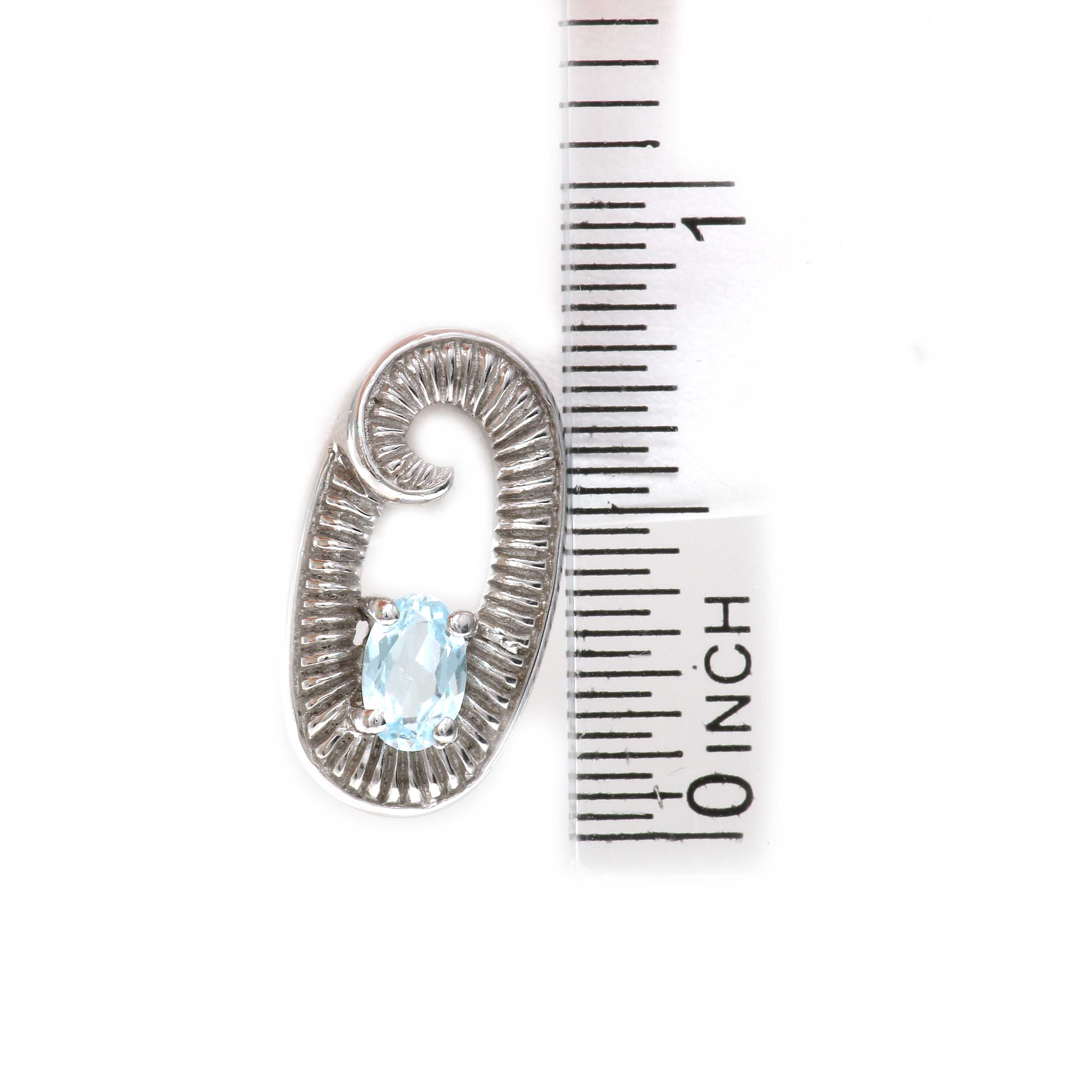 Sterling Silver Blue Topaz Demi Parure